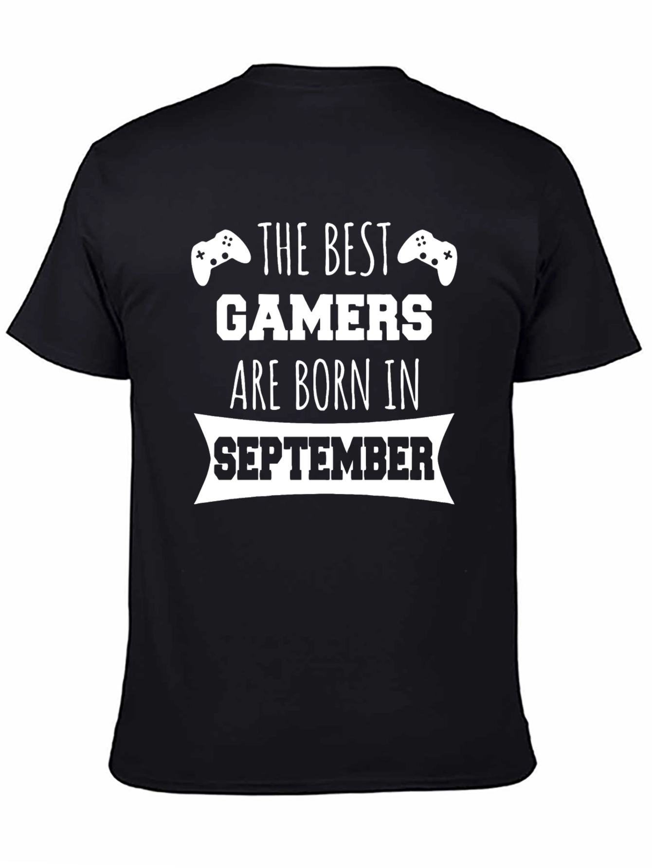 Best Gamers Born in September Black T-Shirt
