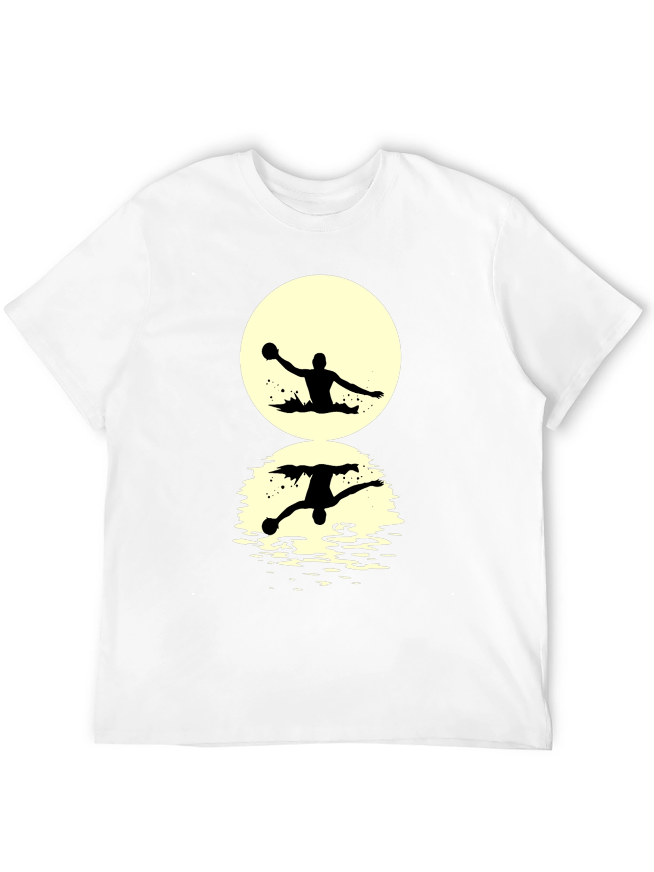 Water Polo Silhouette T-Shirt - Unique Reflection Design