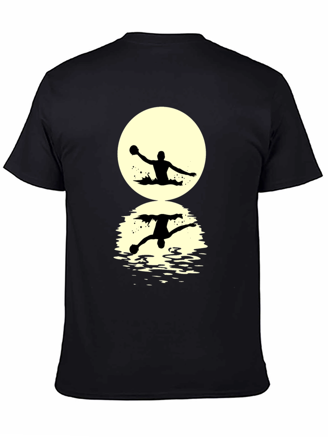 Water Polo Silhouette T-Shirt - Unique Reflection Design