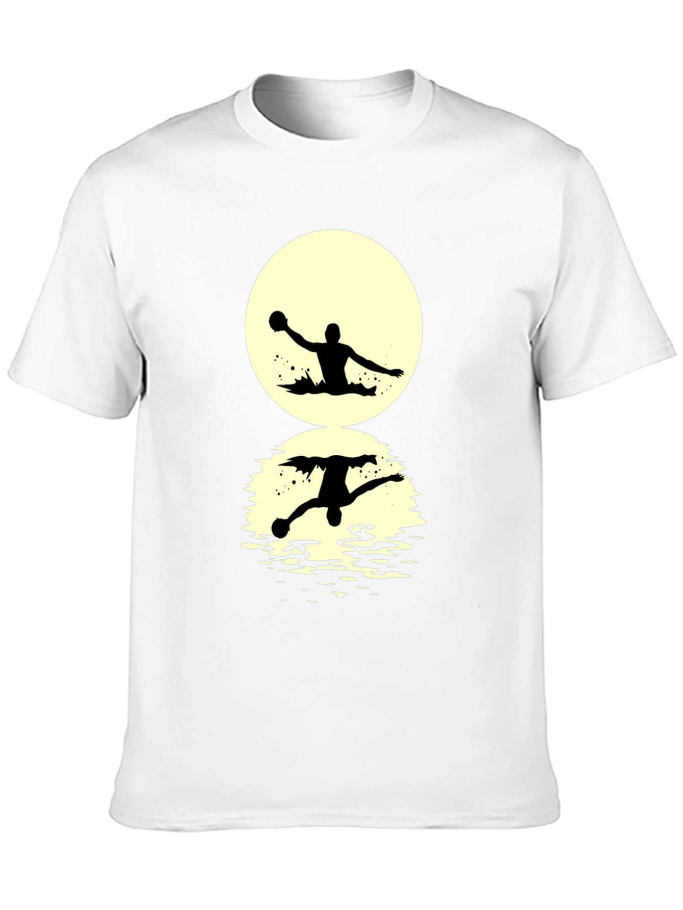Water Polo Silhouette T-Shirt - Unique Reflection Design