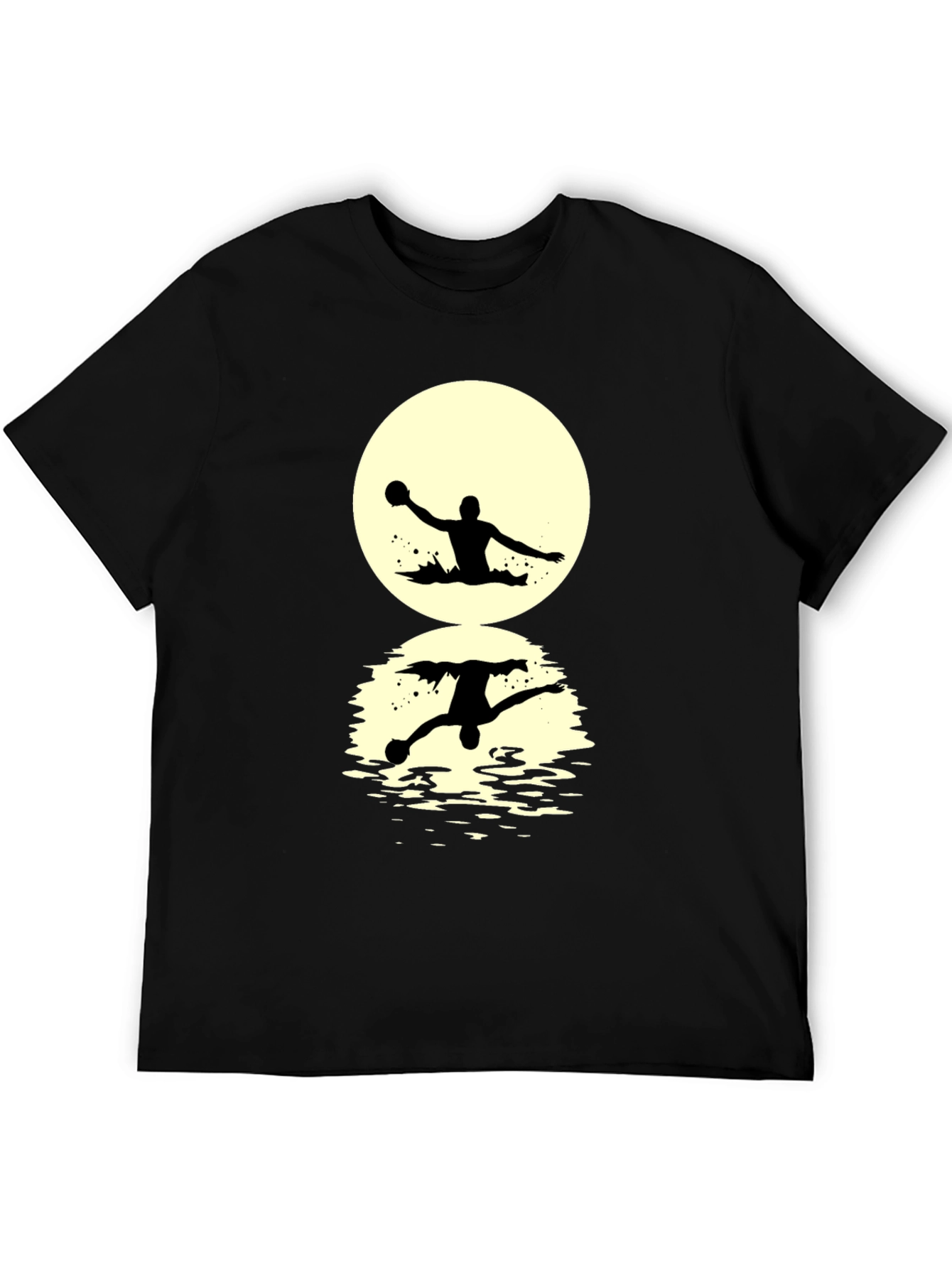 Water Polo Silhouette T-Shirt - Unique Reflection Design