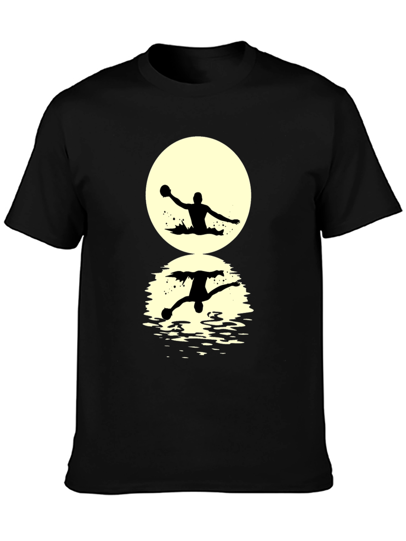 Water Polo Silhouette T-Shirt - Unique Reflection Design