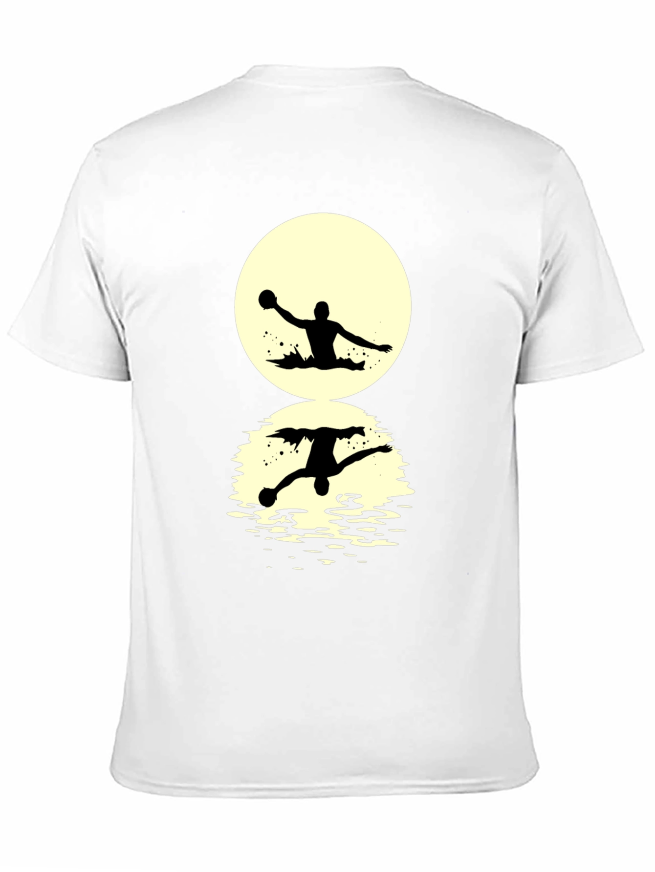 Water Polo Silhouette T-Shirt - Unique Reflection Design