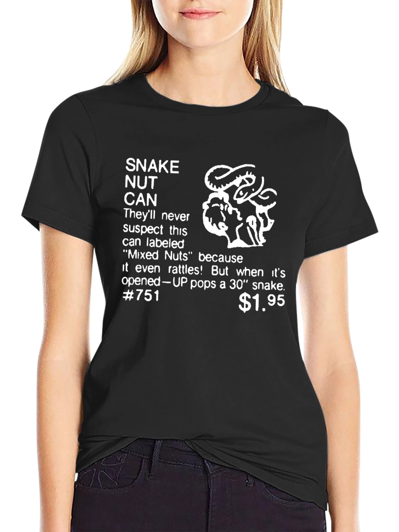 Snake Nut Can Prank T-Shirt - Funny Gag Gift