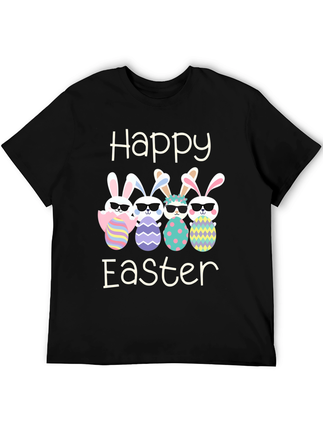 Happy Easter Bunnies with Sunglasses T-Shirt