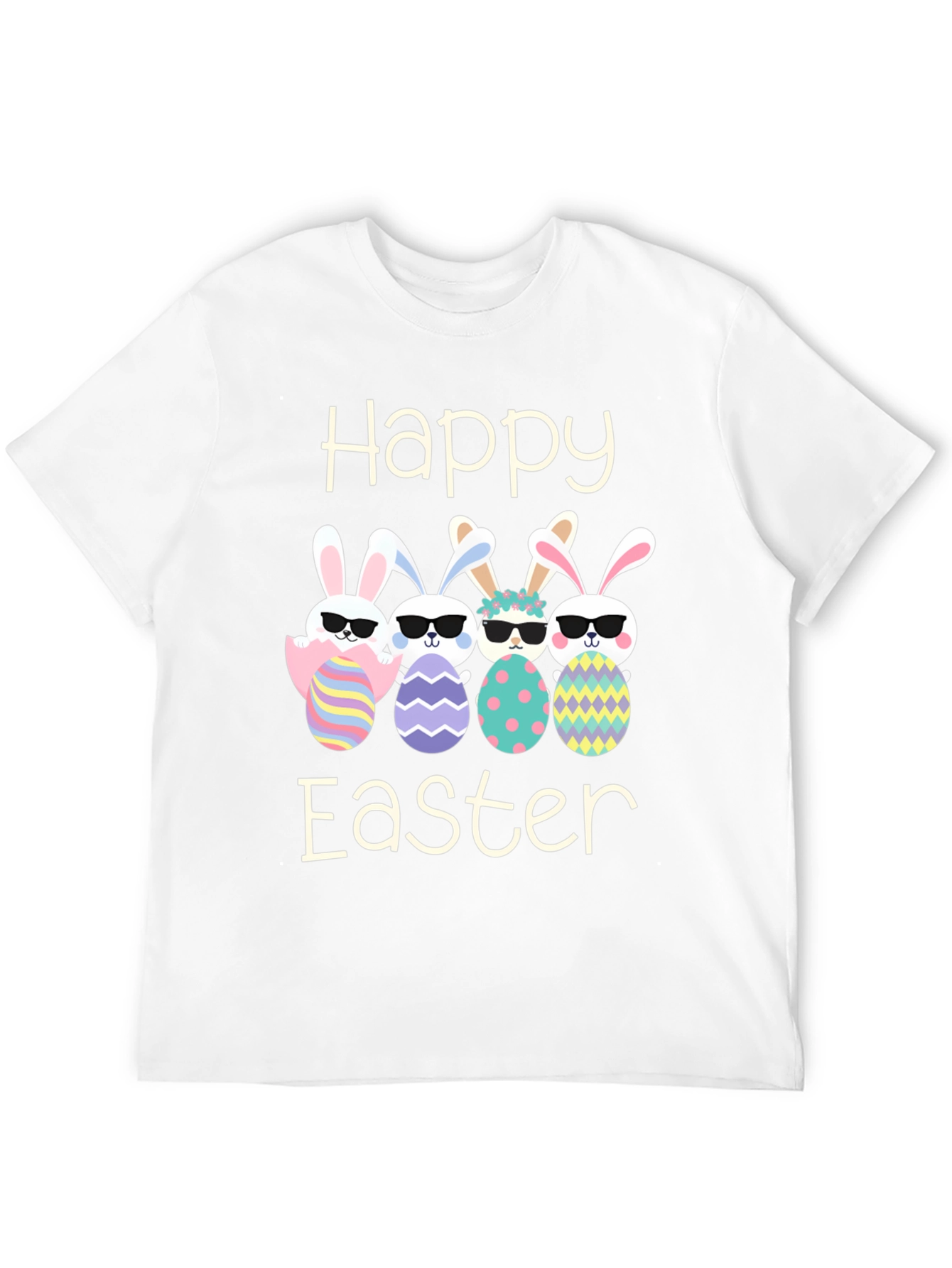 Happy Easter Bunnies with Sunglasses T-Shirt