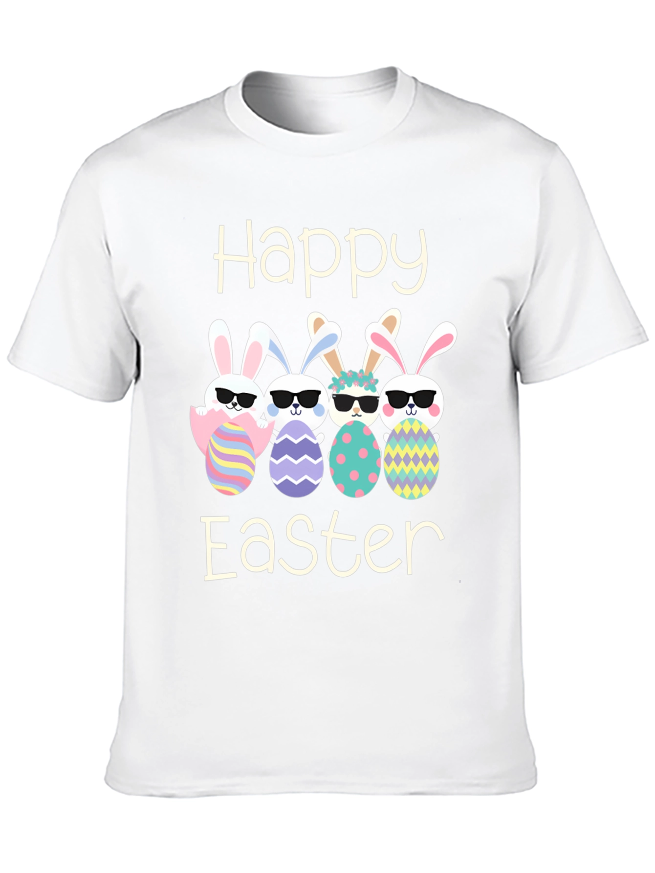 Happy Easter Bunnies with Sunglasses T-Shirt