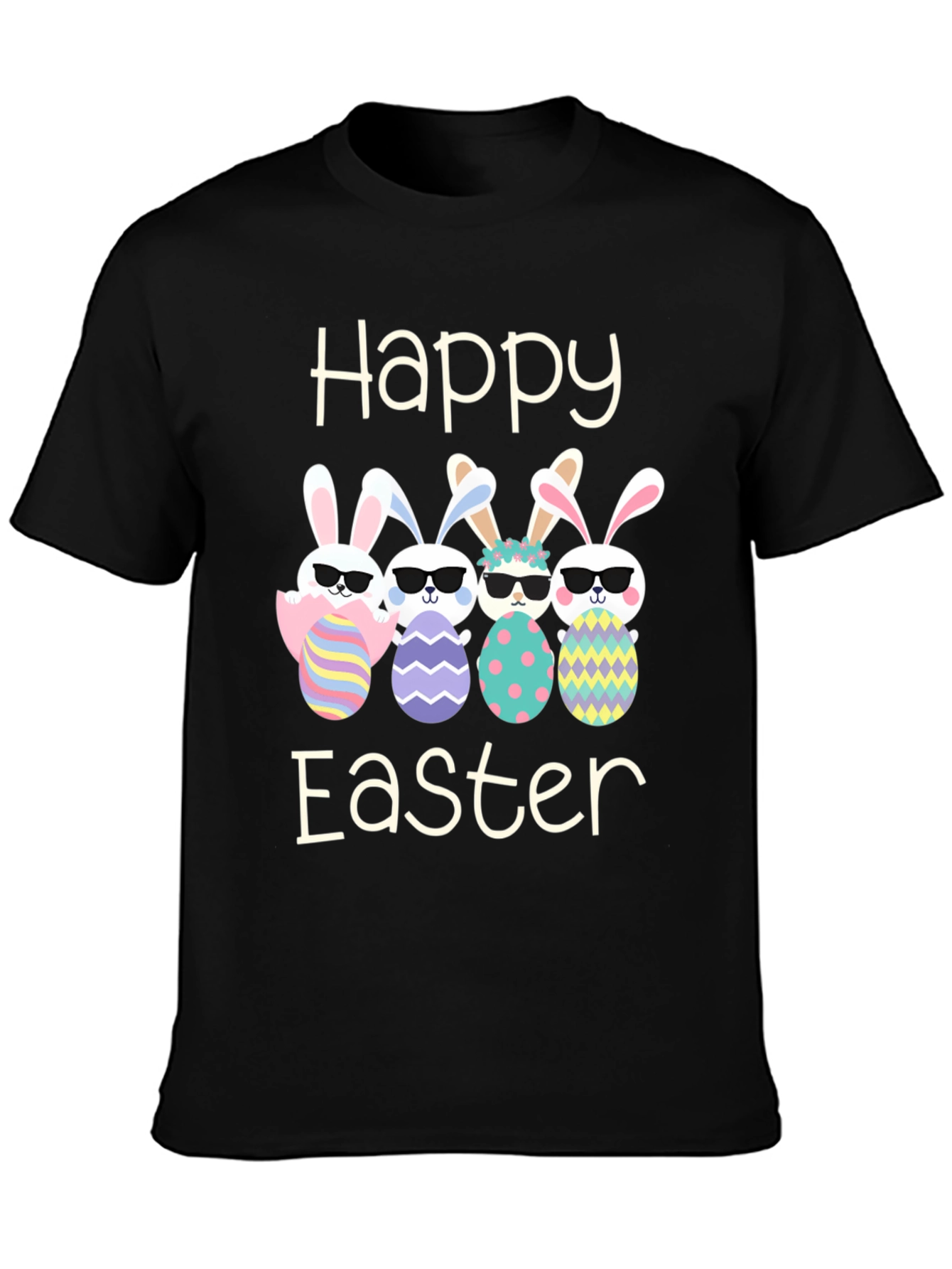 Happy Easter Bunnies with Sunglasses T-Shirt