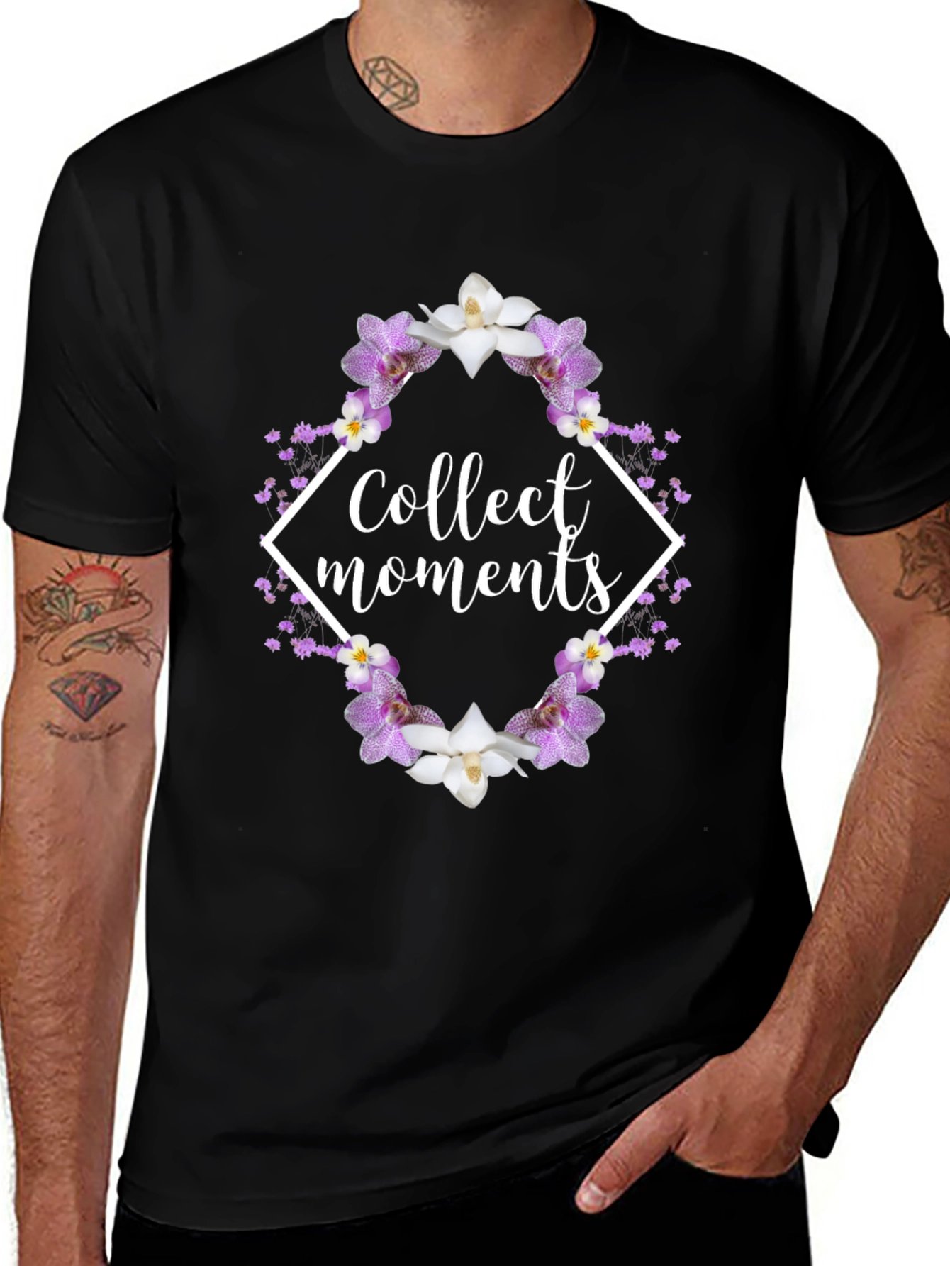 Collect Moments Floral Graphic Tee - Black