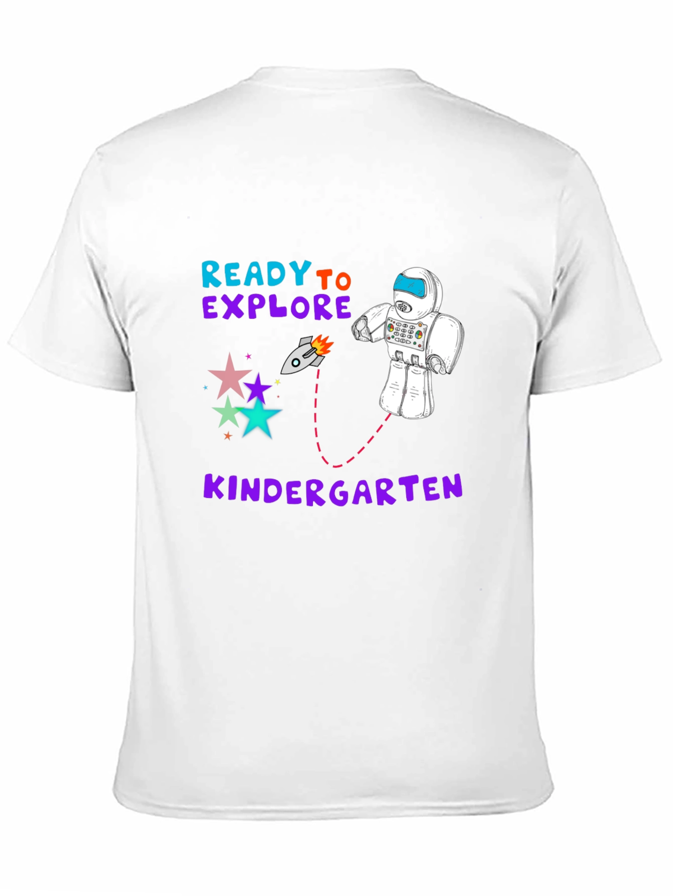 Ready to Explore Kindergarten T-Shirt Robot Stars