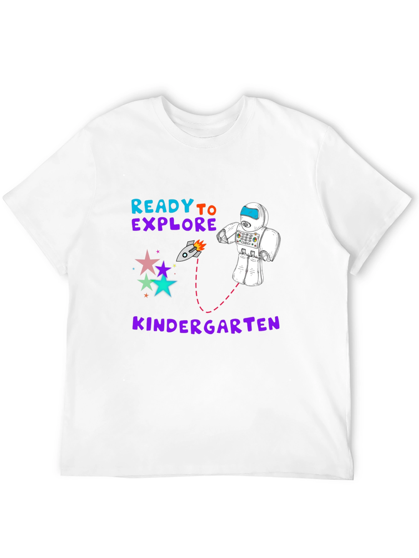 Ready to Explore Kindergarten T-Shirt Robot Stars