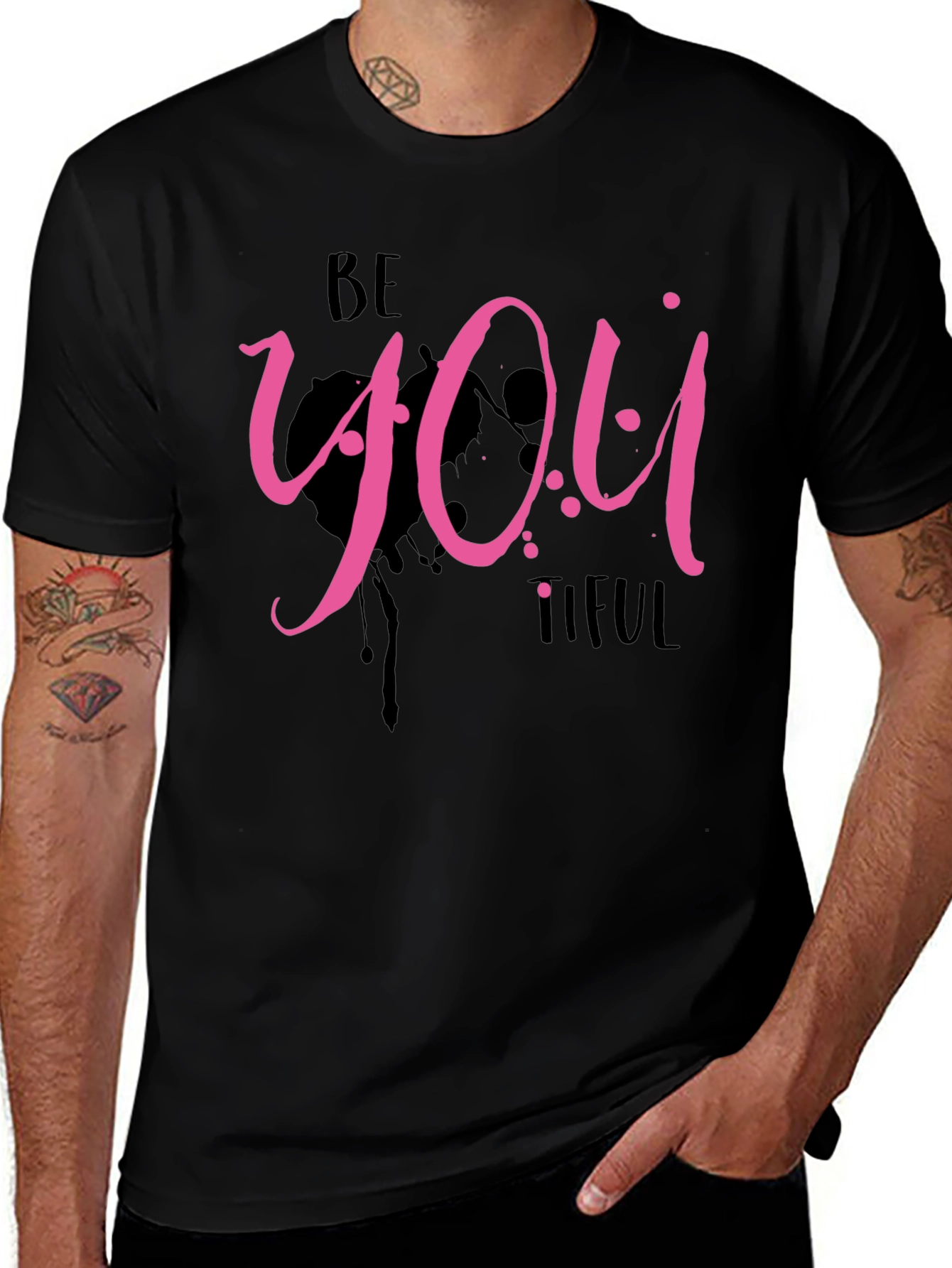 Be You Tiful Black Graphic Tee