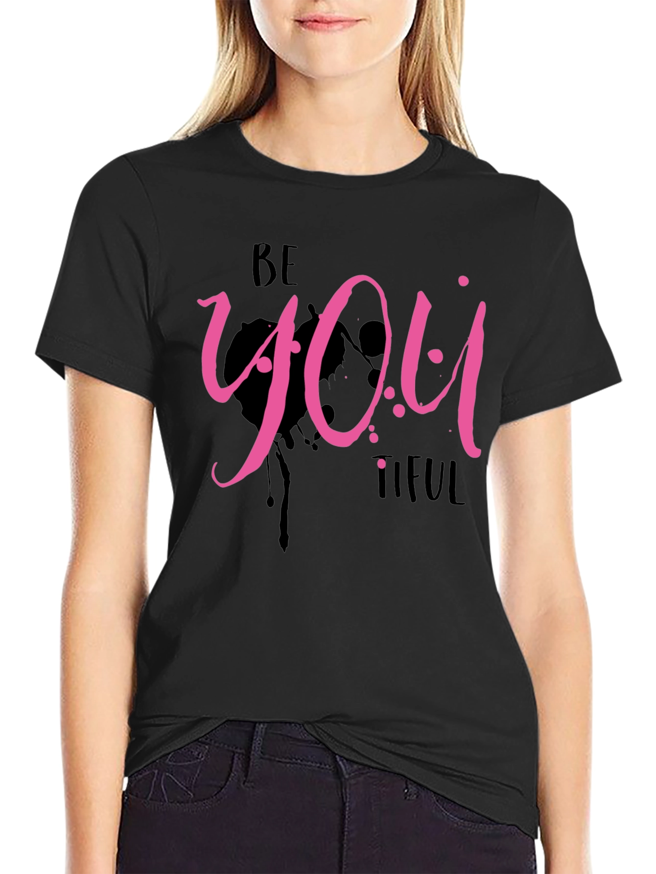 Be You Tiful Black Graphic Tee