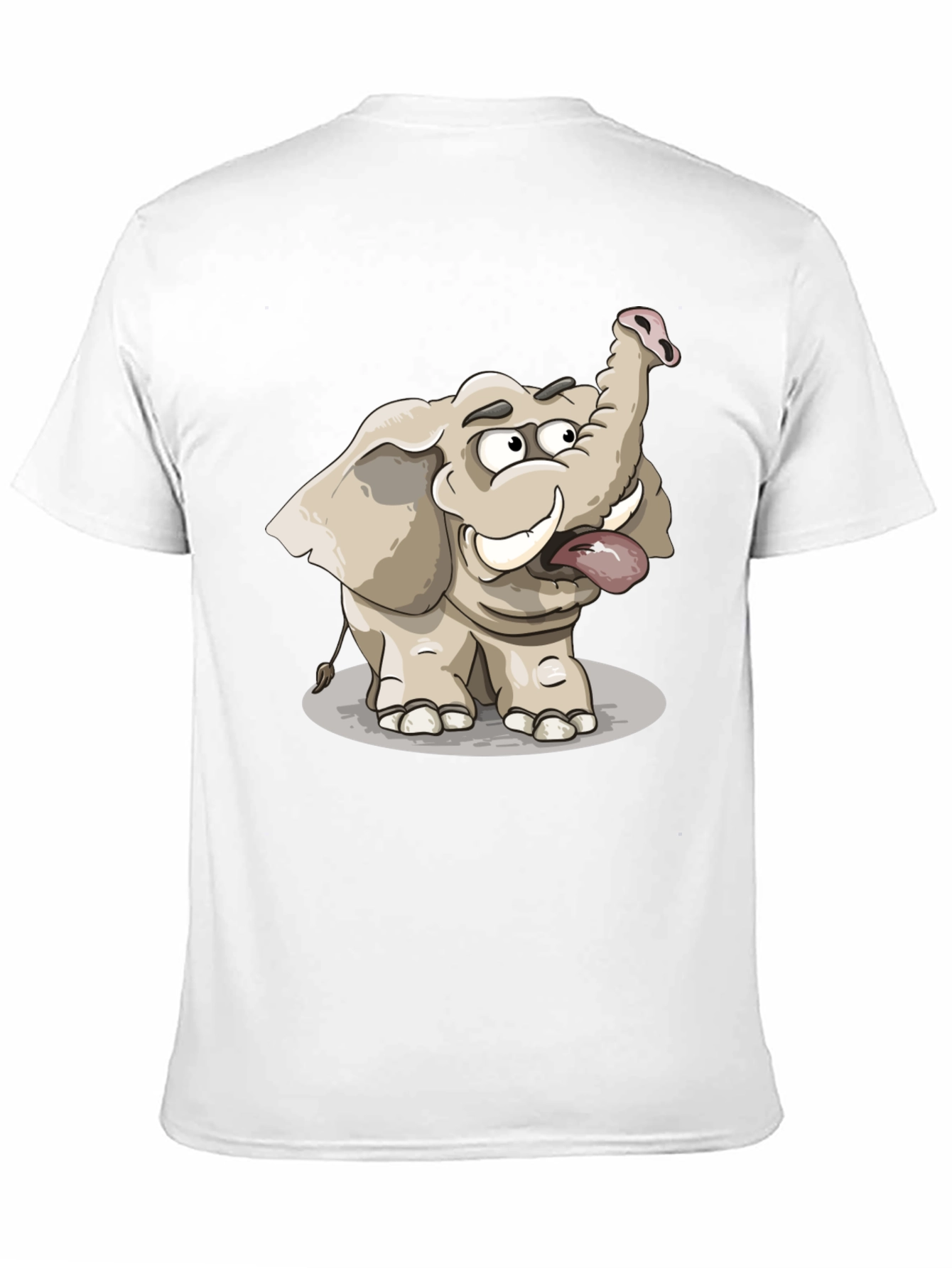 Funny Elephant Graphic Tee - Black Cotton T-Shirt