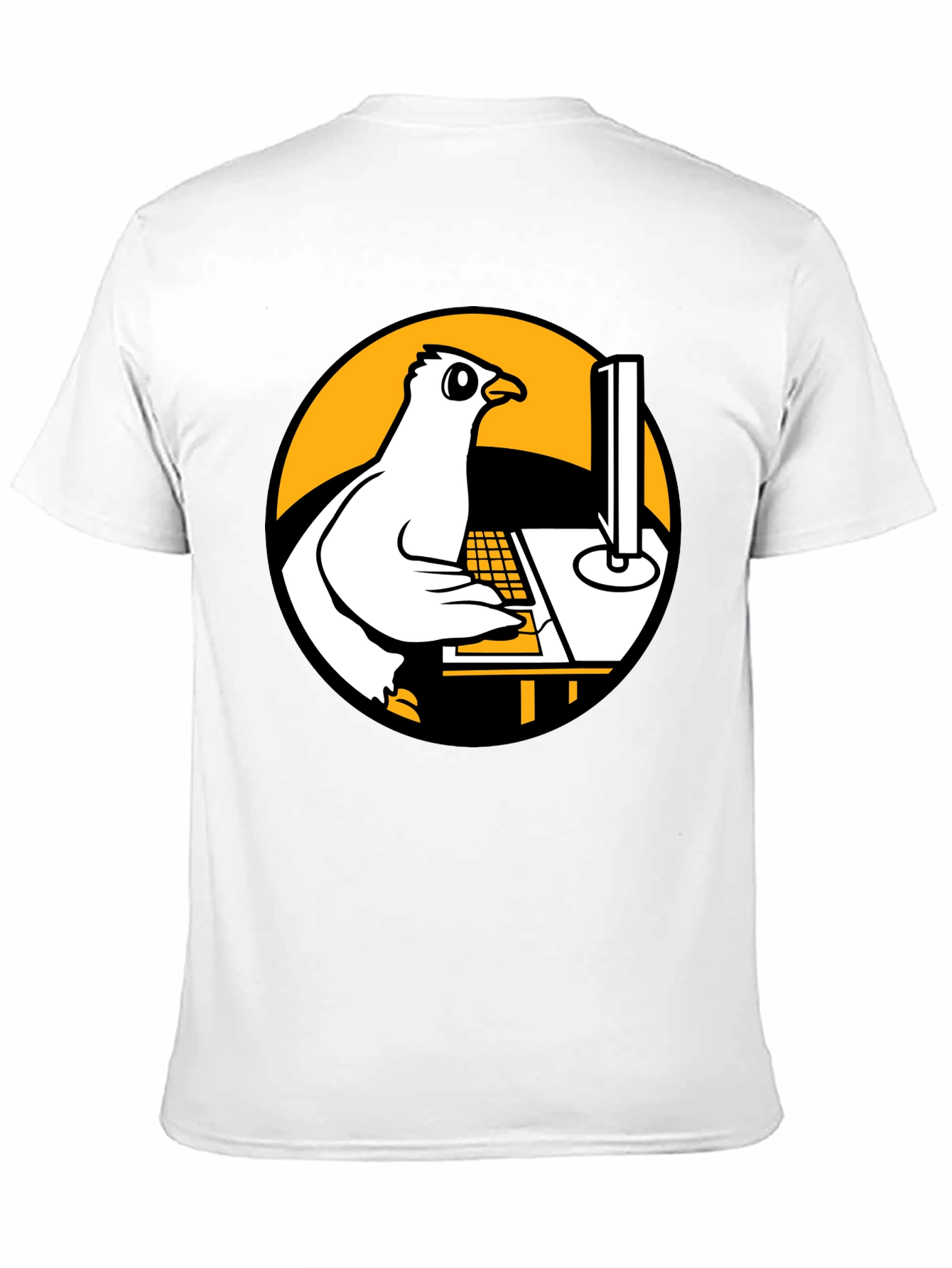 Funny Pigeon Programmer Graphic T-Shirt