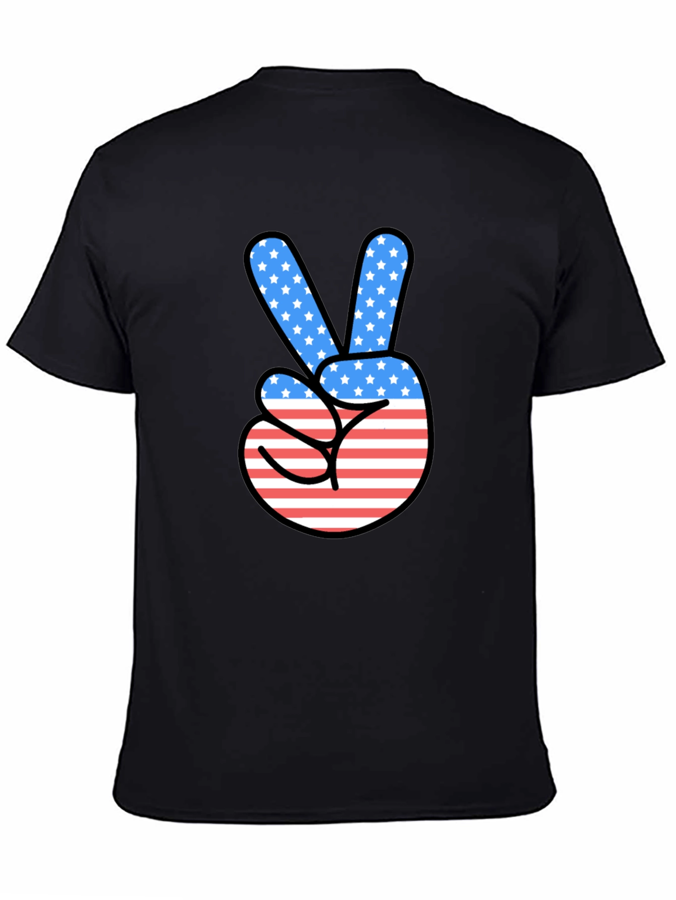 Patriotic Peace Sign Graphic T-Shirt