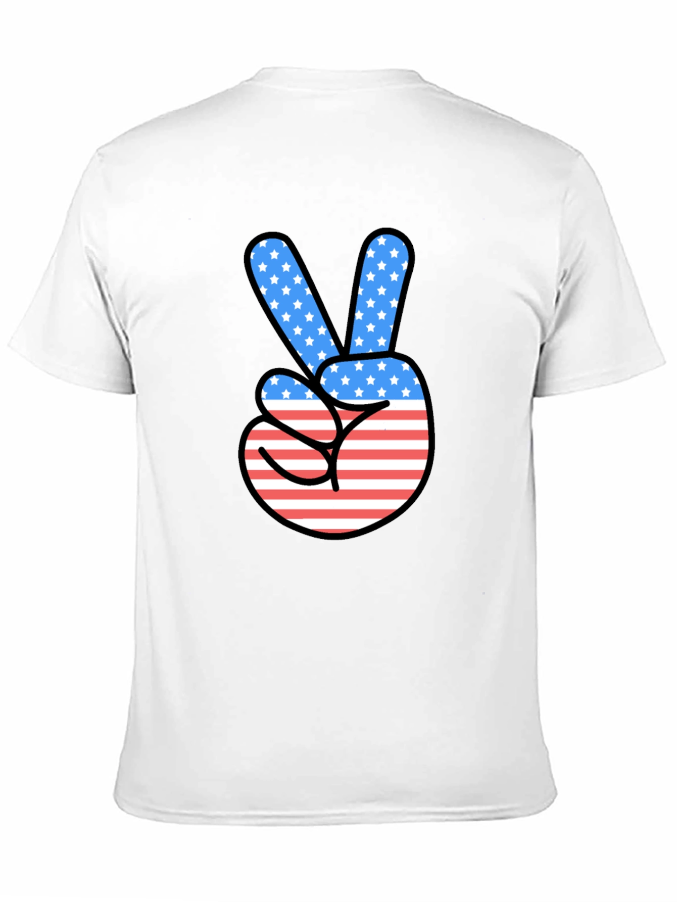 Patriotic Peace Sign Graphic T-Shirt