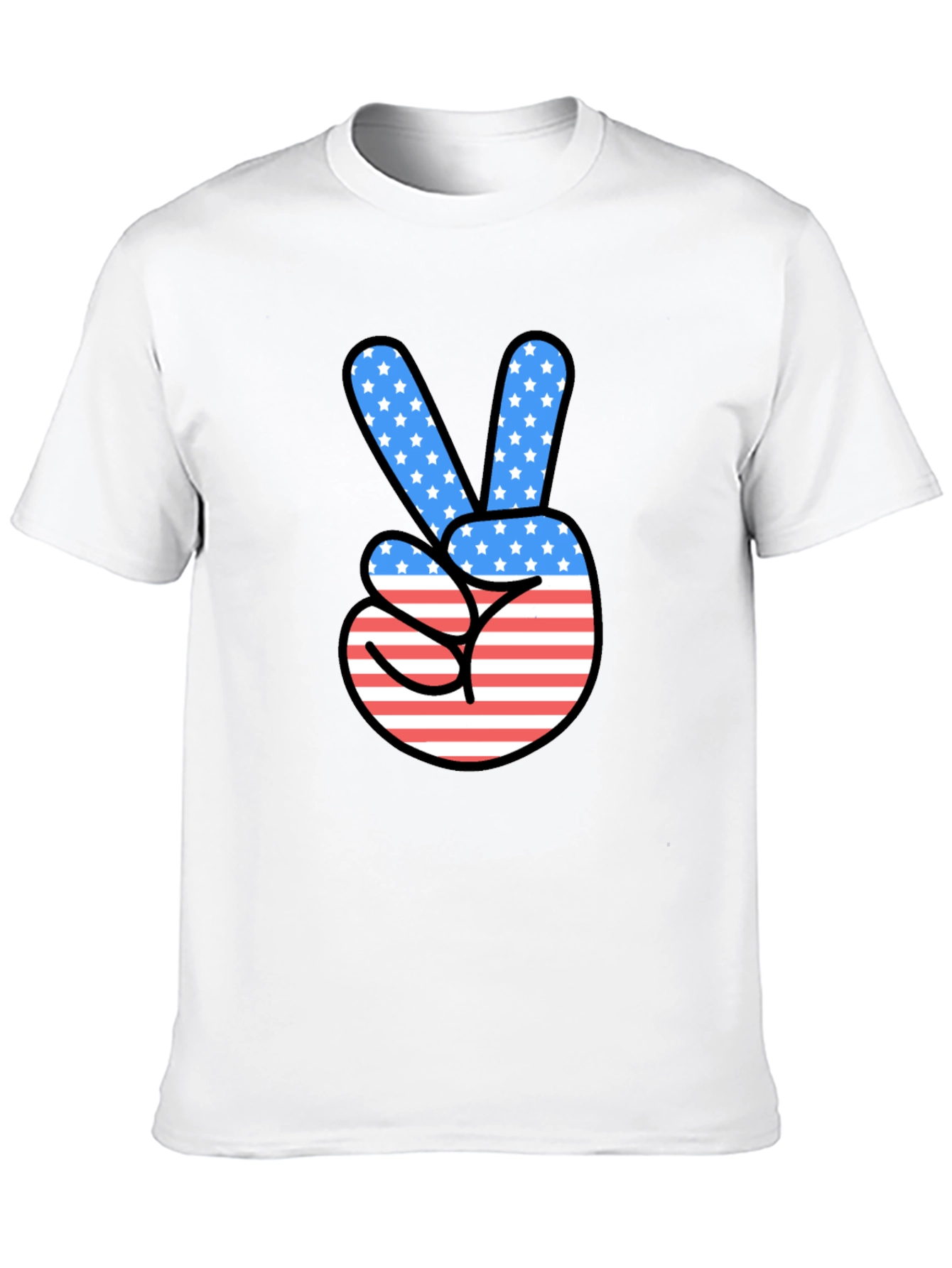 Patriotic Peace Sign Graphic T-Shirt