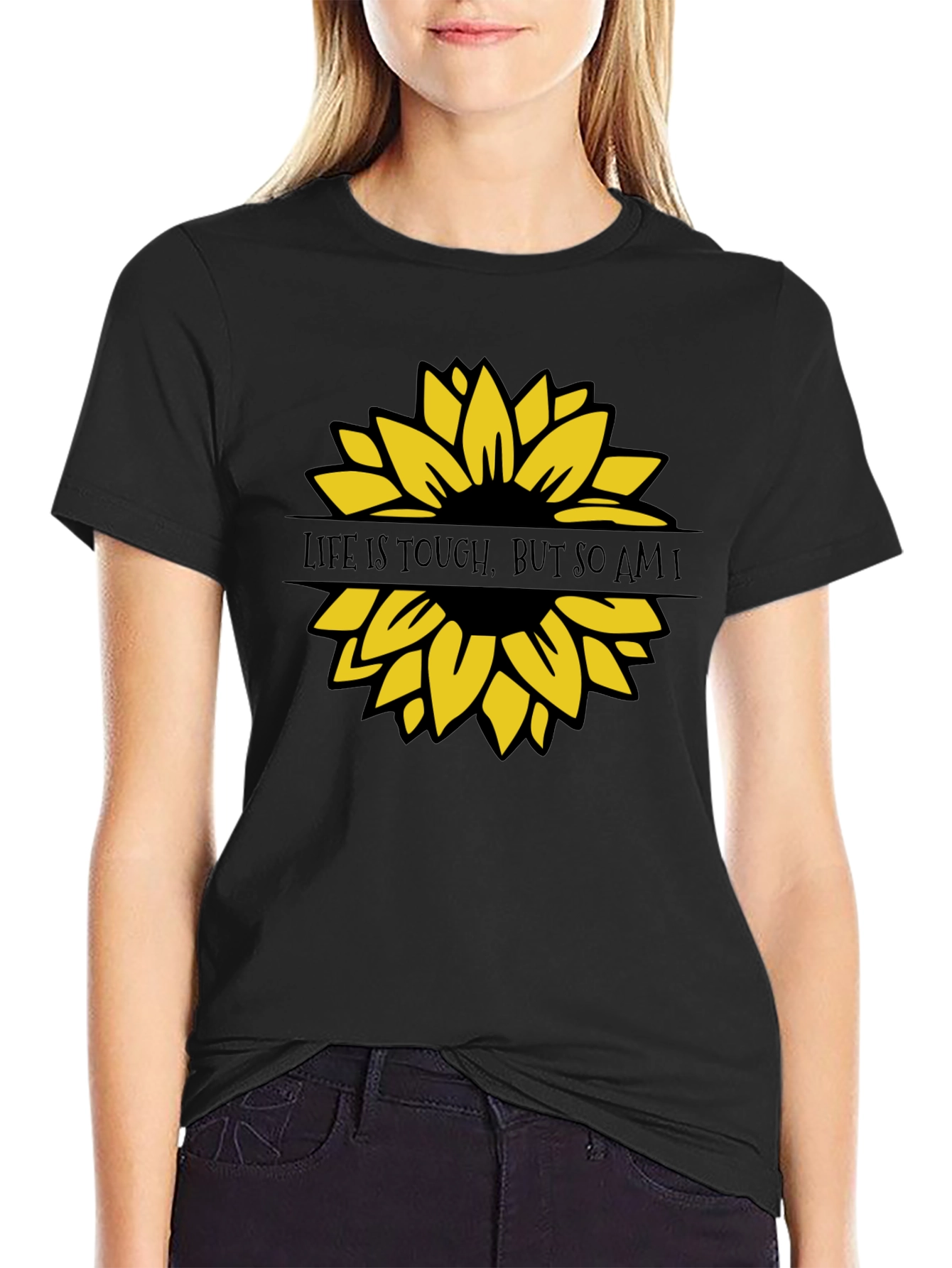 Life is Tough Sunflower Graphic T-Shirt