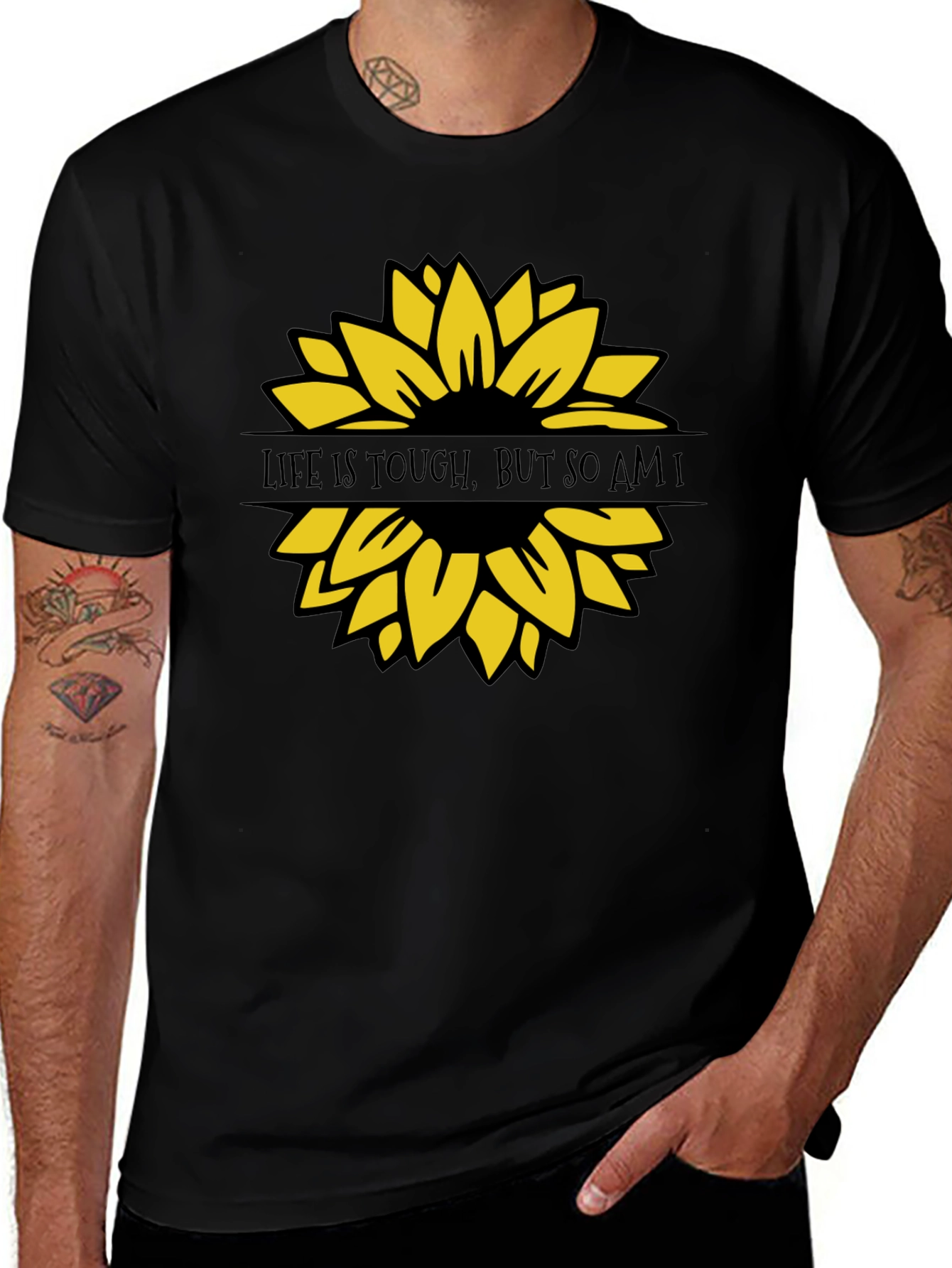Life is Tough Sunflower Graphic T-Shirt