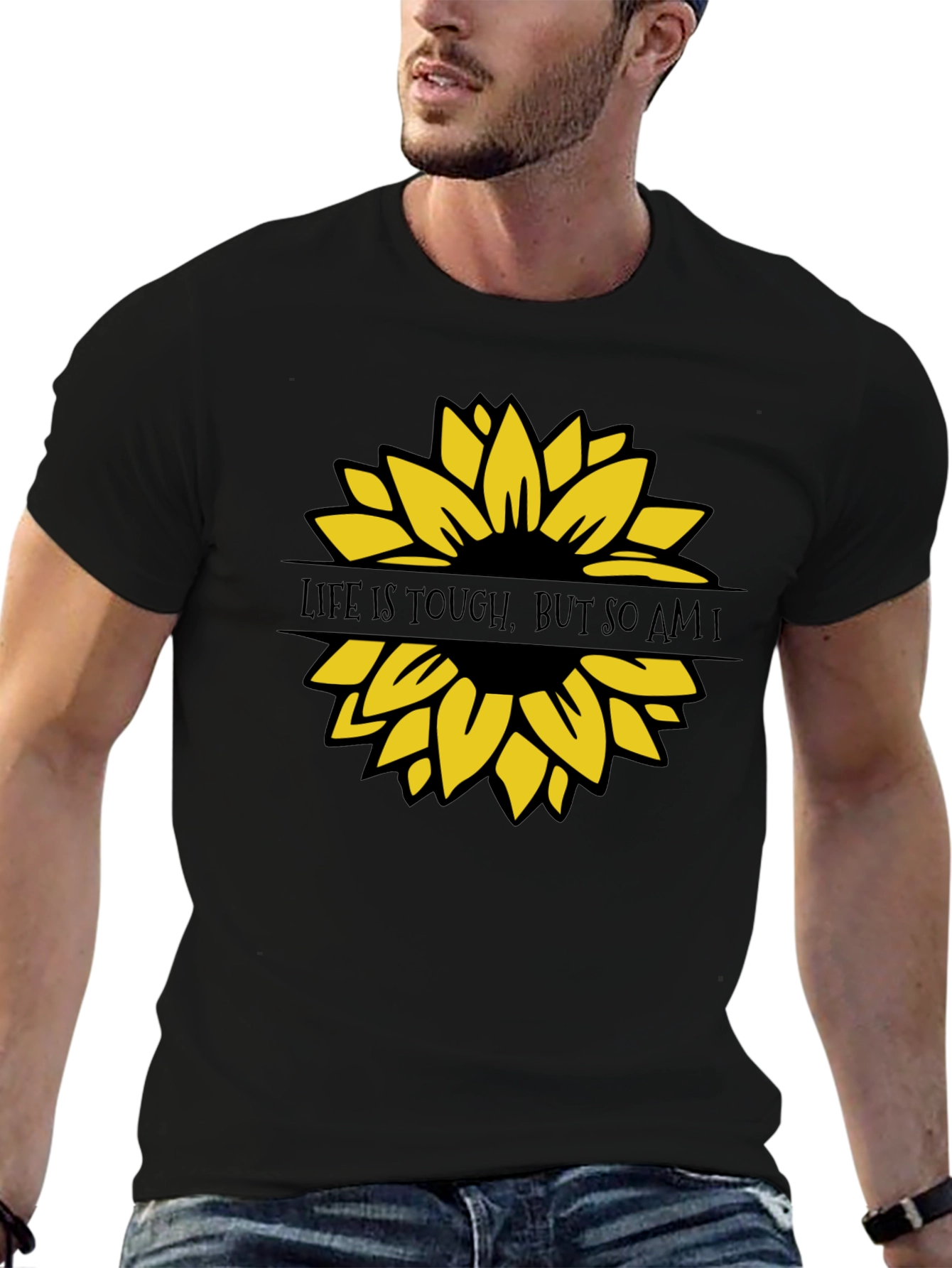 Life is Tough Sunflower Graphic T-Shirt