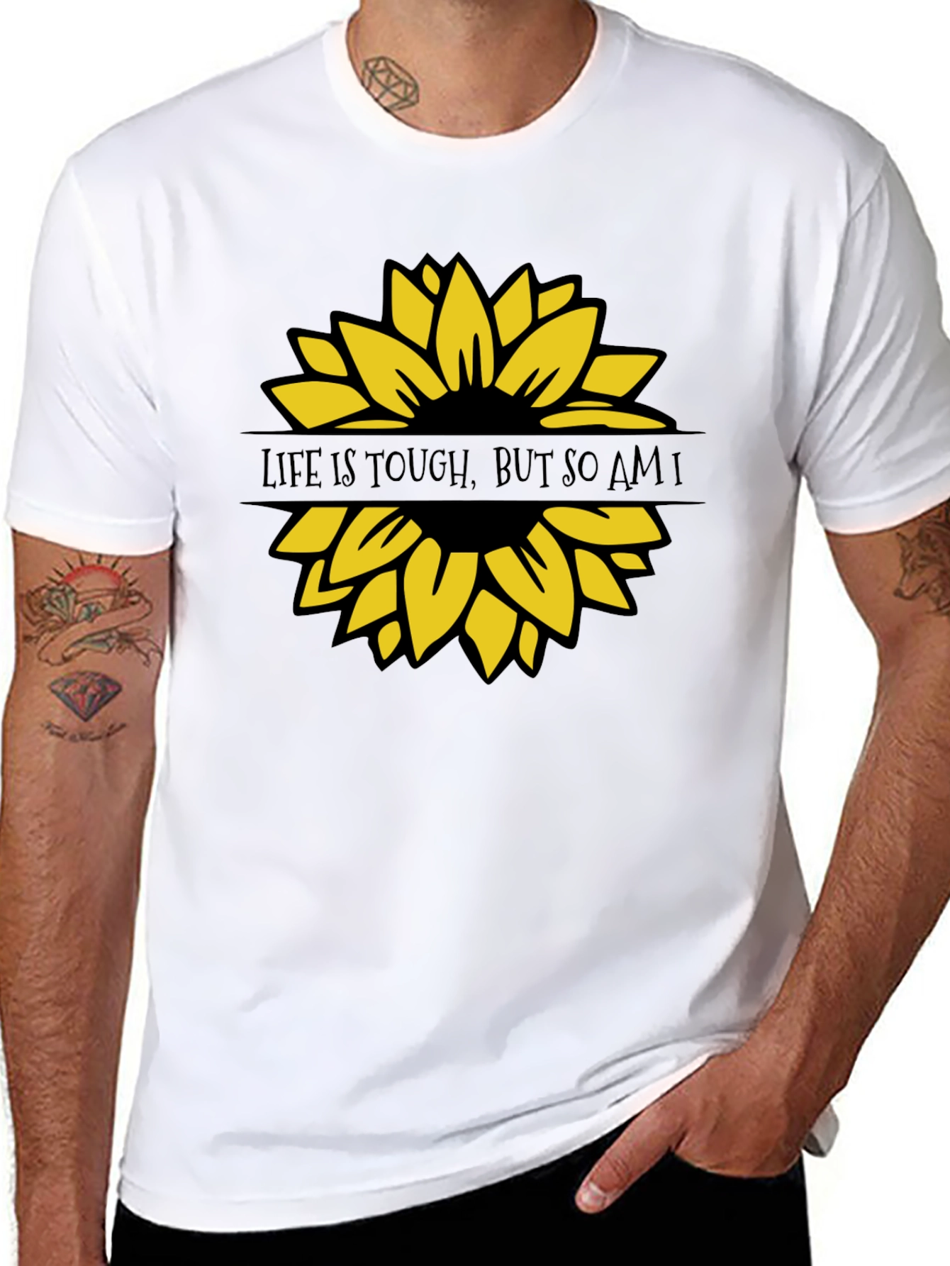 Life is Tough Sunflower Graphic T-Shirt