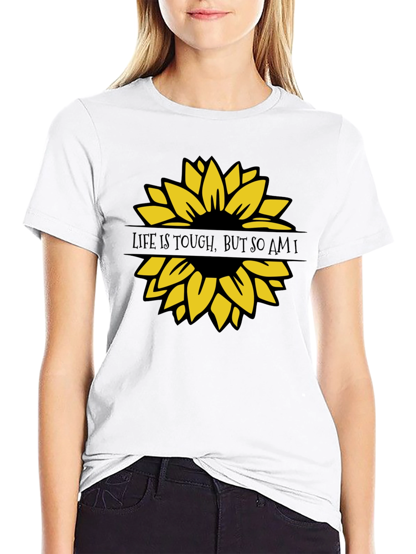 Life is Tough Sunflower Graphic T-Shirt