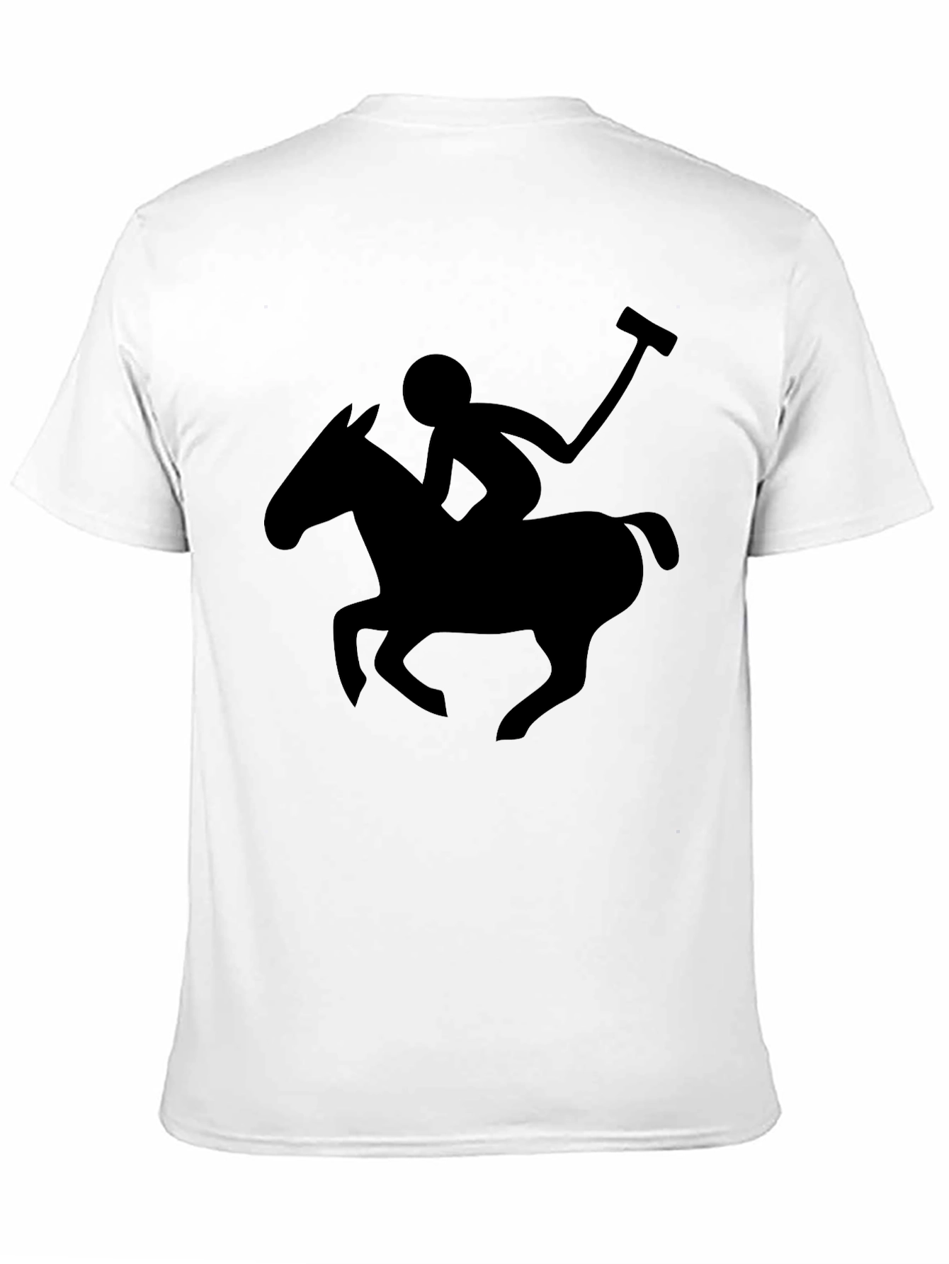 Mens Polo Player Graphic Tee - Black