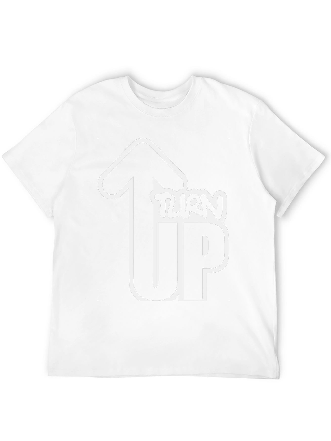 Turn Up Graphic T-Shirt - Black Crew Neck Tee