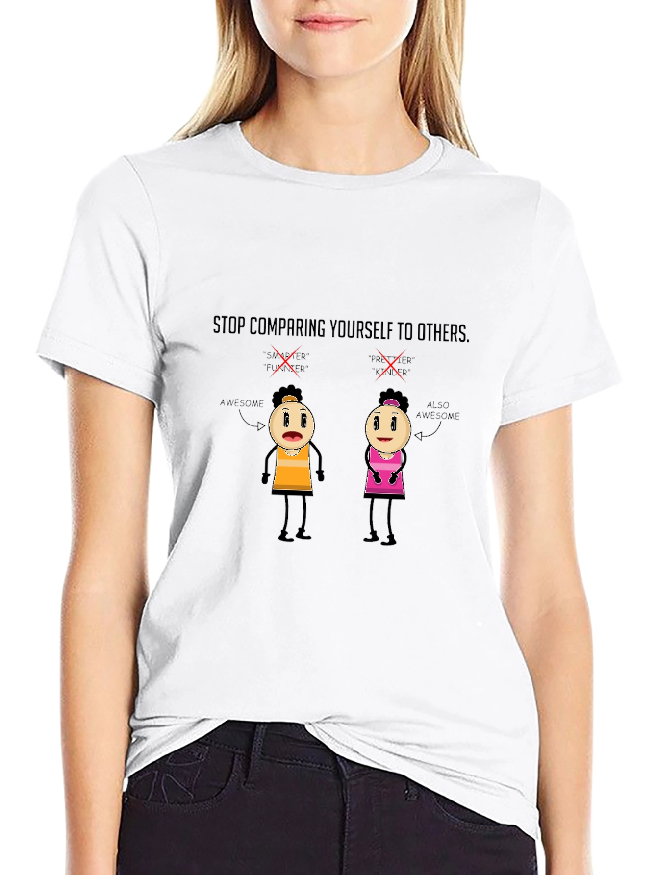 Motivational Graphic Tee - Stop Comparing!