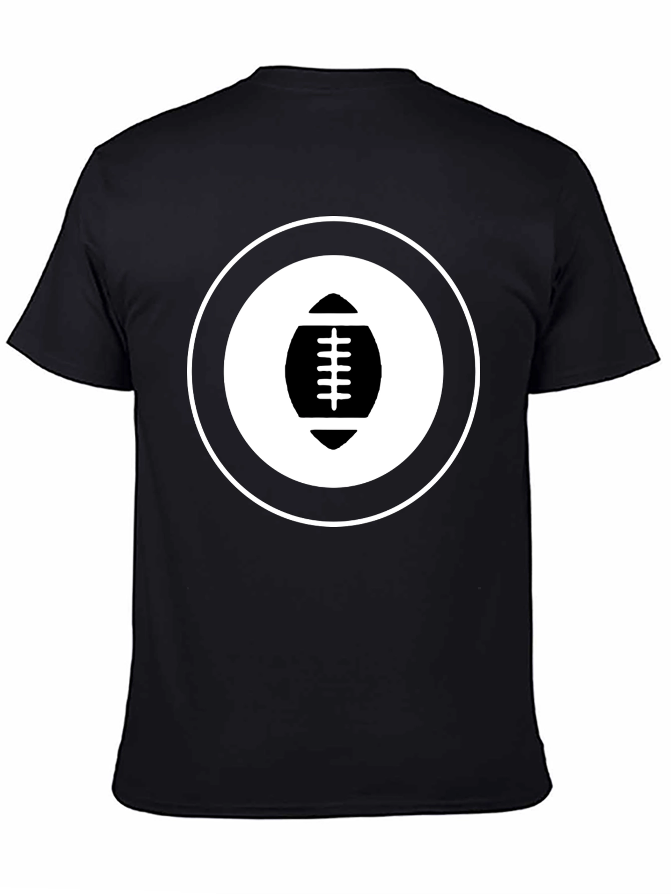 Football Graphic Tee - Black Cotton Casual Shirt