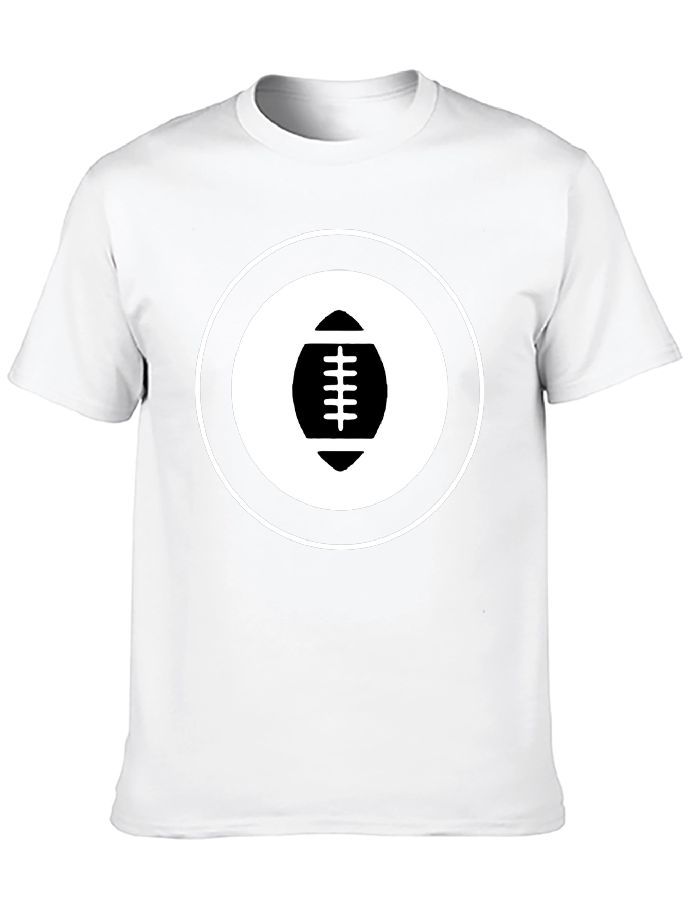 Football Graphic Tee - Black Cotton Casual Shirt