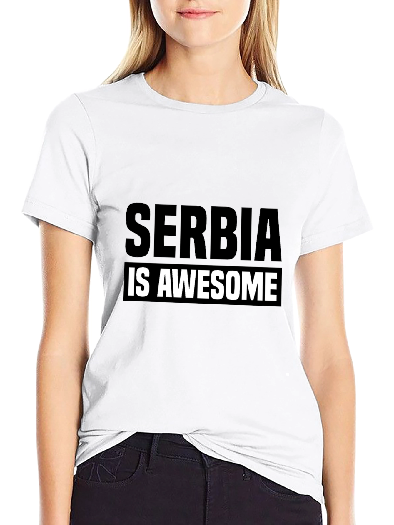 Serbia is Awesome T-Shirt - Black Graphic Tee