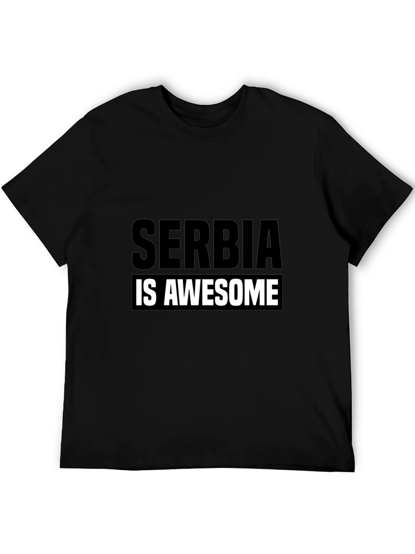 Serbia is Awesome T-Shirt - Black Graphic Tee