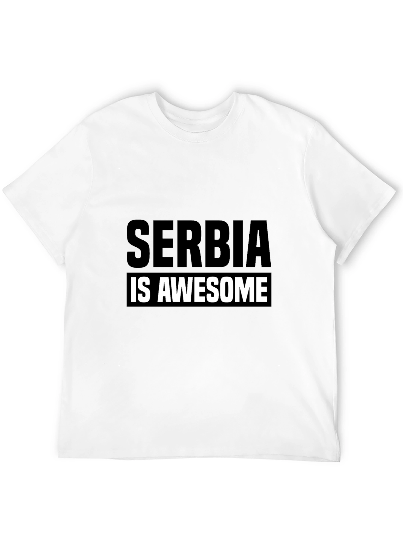 Serbia is Awesome T-Shirt - Black Graphic Tee