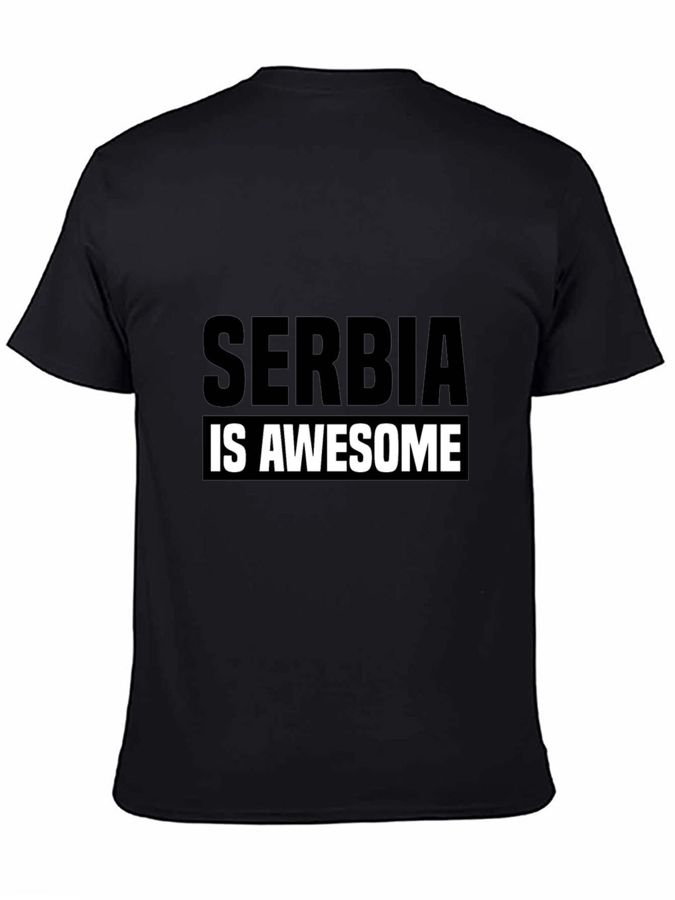 Serbia is Awesome T-Shirt - Black Graphic Tee