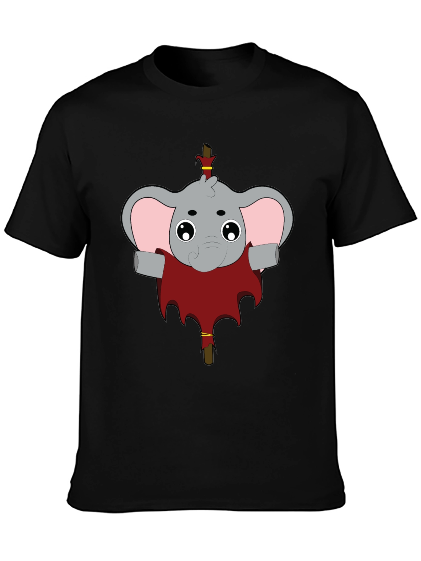 Elephant Character Graphic T-Shirt