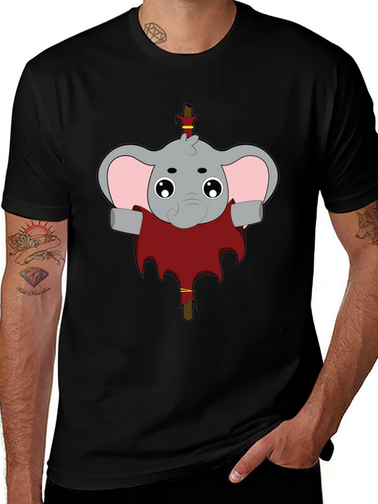 Elephant Character Graphic T-Shirt