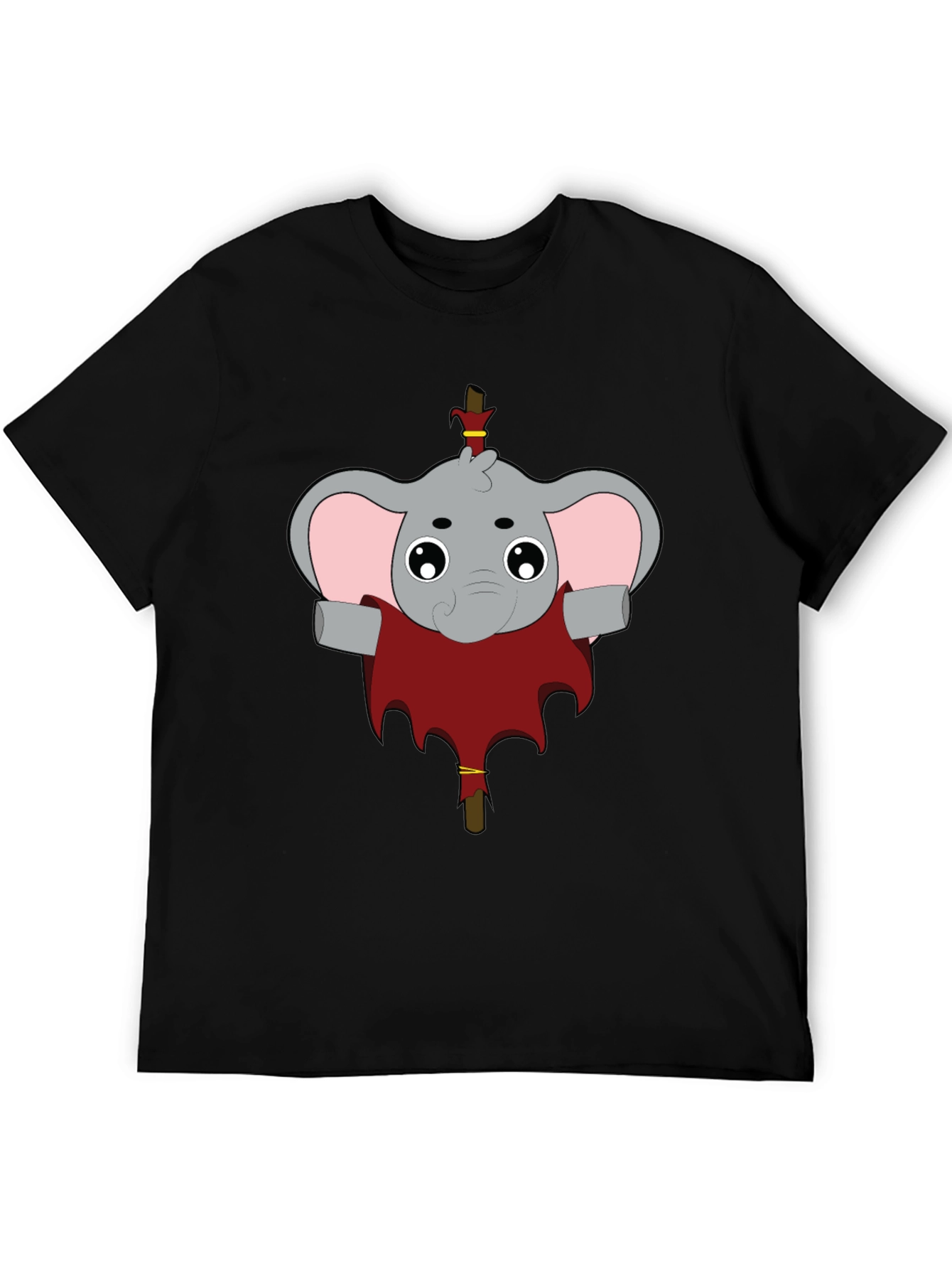 Elephant Character Graphic T-Shirt