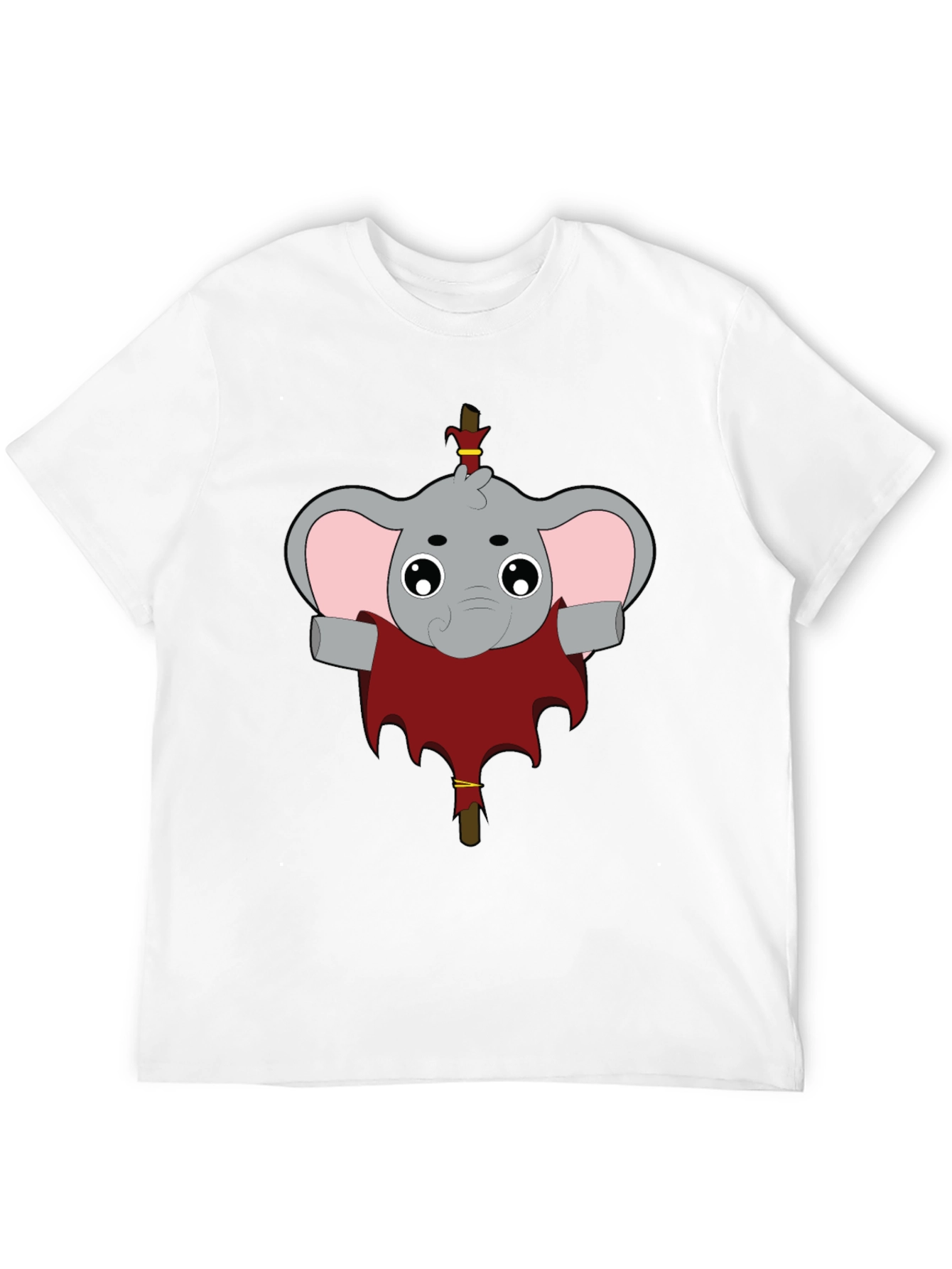 Elephant Character Graphic T-Shirt