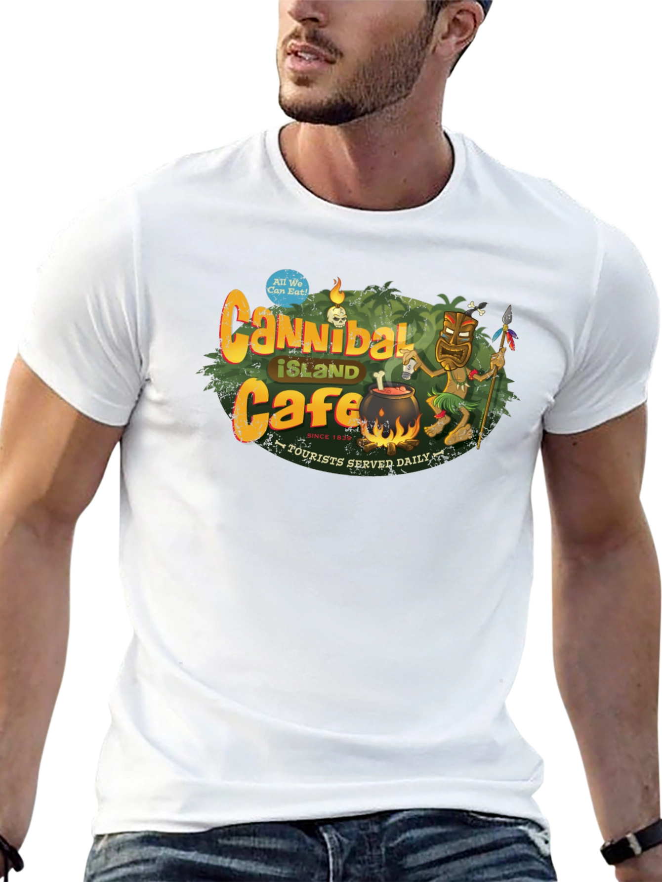 Cannibal Island Cafe Graphic T-Shirt
