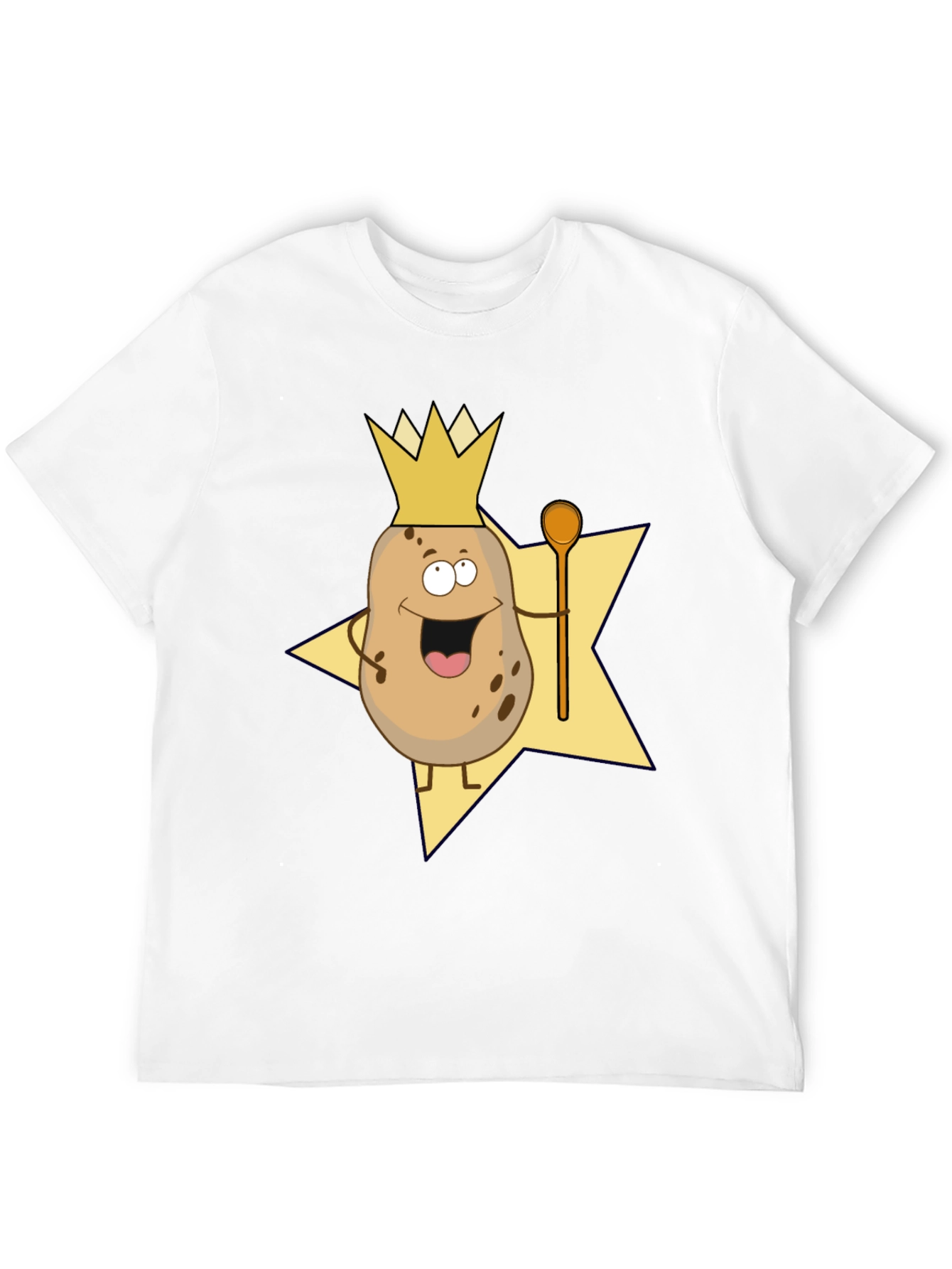 Potato King Graphic T-Shirt - Funny Cartoon Tee