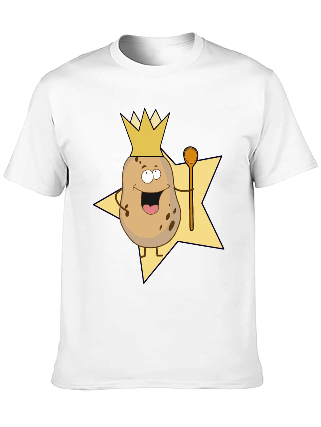 Potato King Graphic T-Shirt - Funny Cartoon Tee