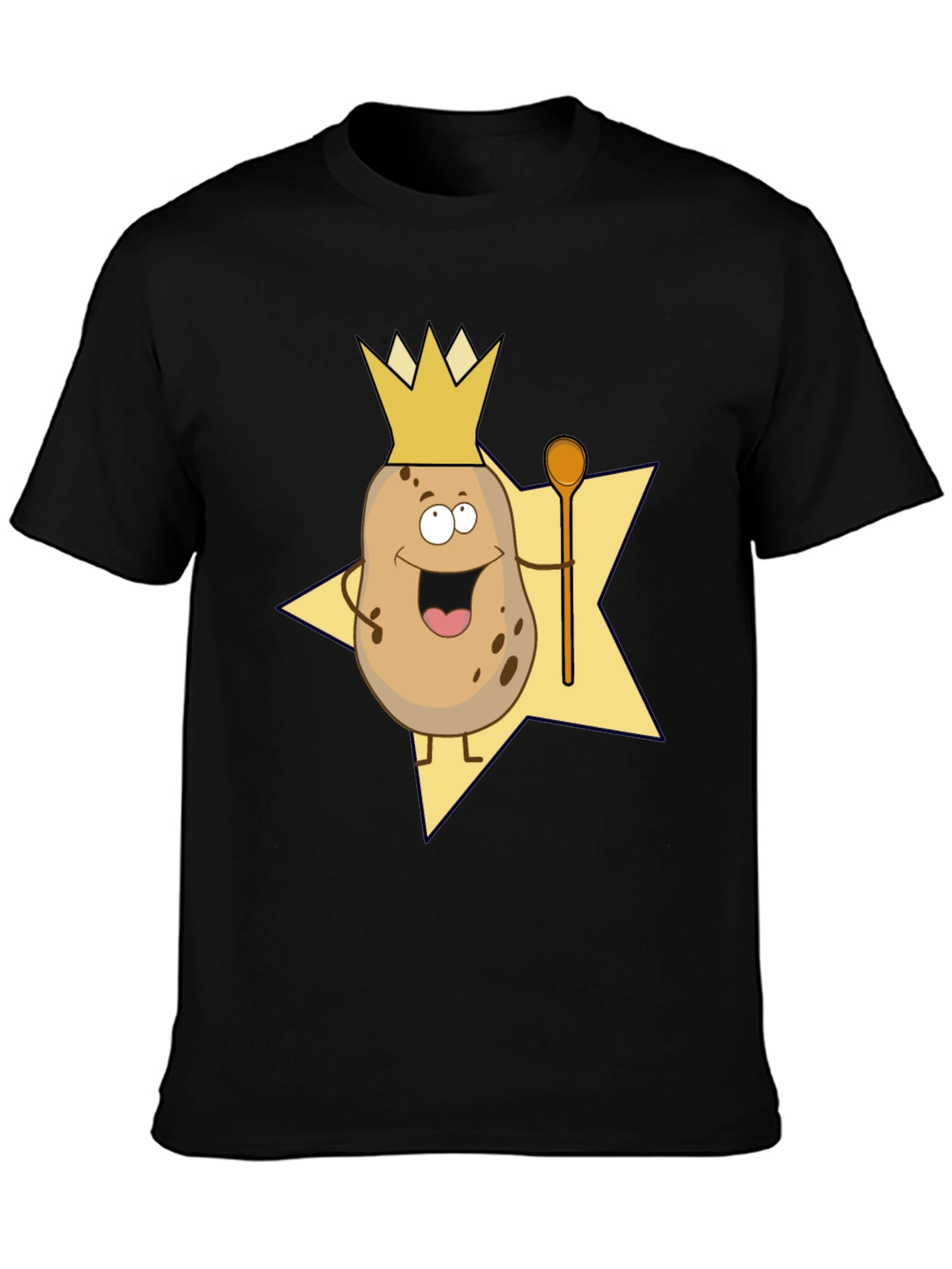 Potato King Graphic T-Shirt - Funny Cartoon Tee