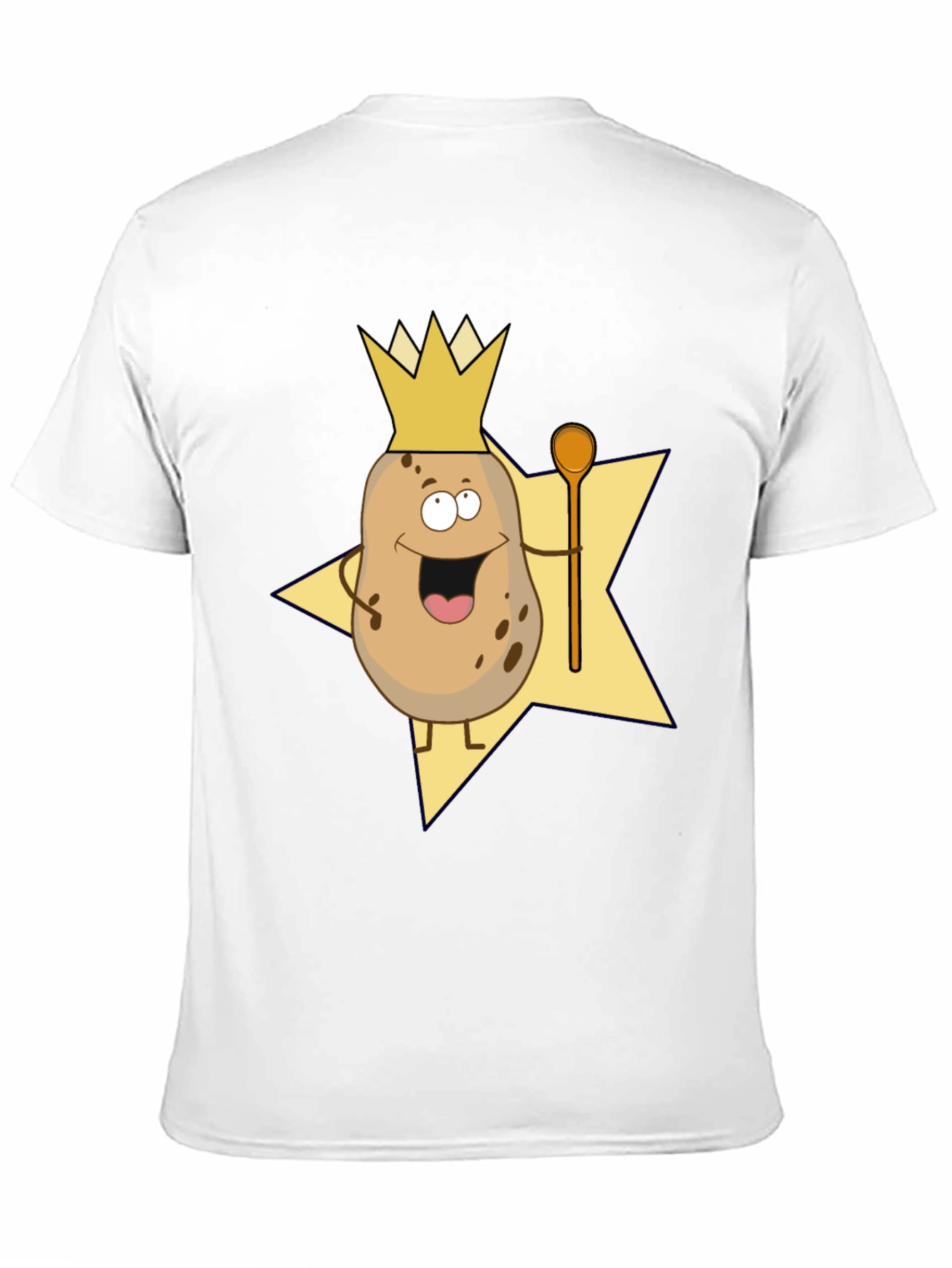 Potato King Graphic T-Shirt - Funny Cartoon Tee