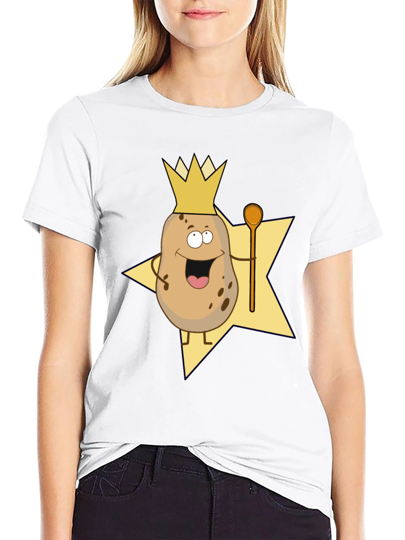 Potato King Graphic T-Shirt - Funny Cartoon Tee