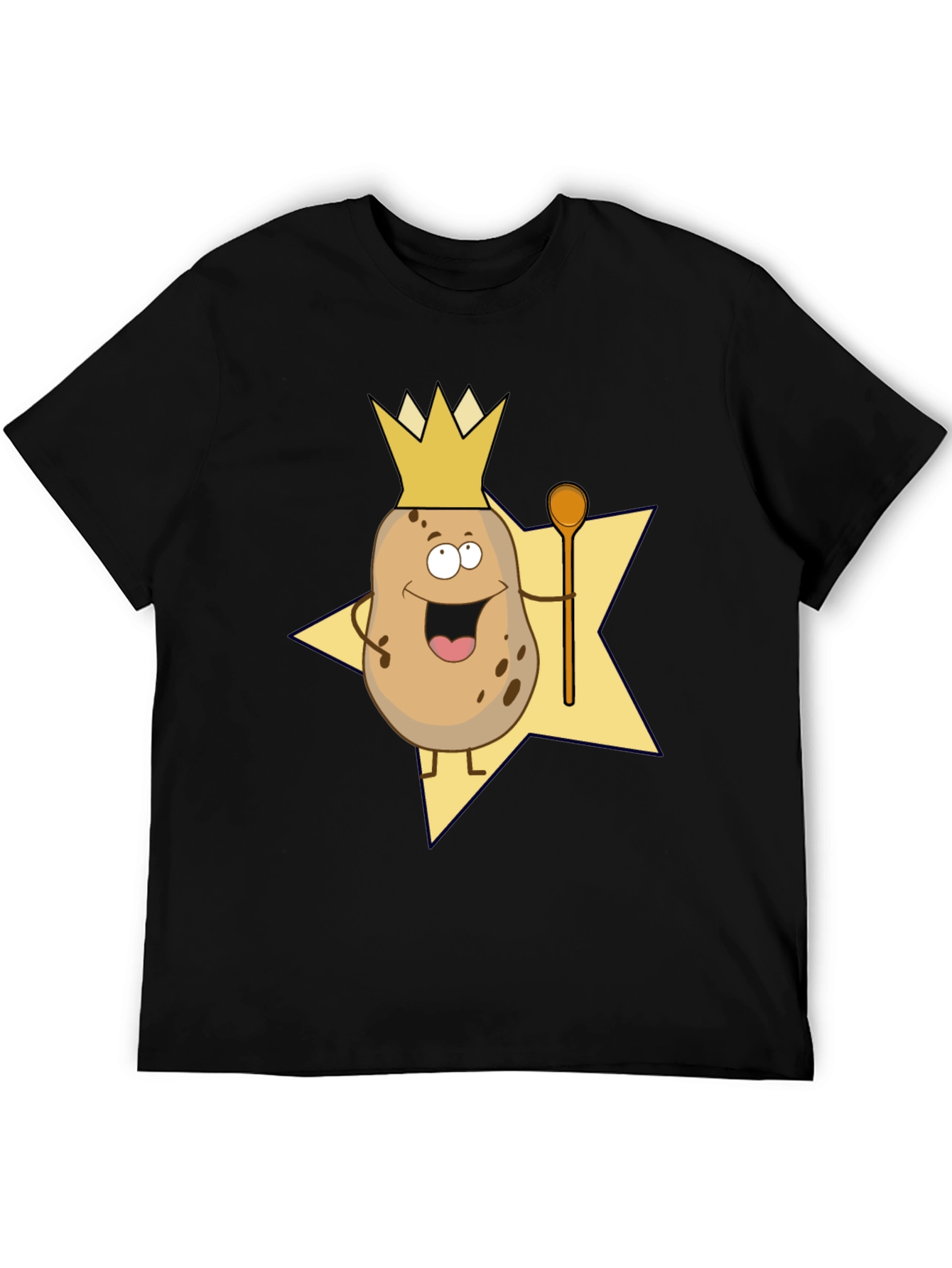 Potato King Graphic T-Shirt - Funny Cartoon Tee