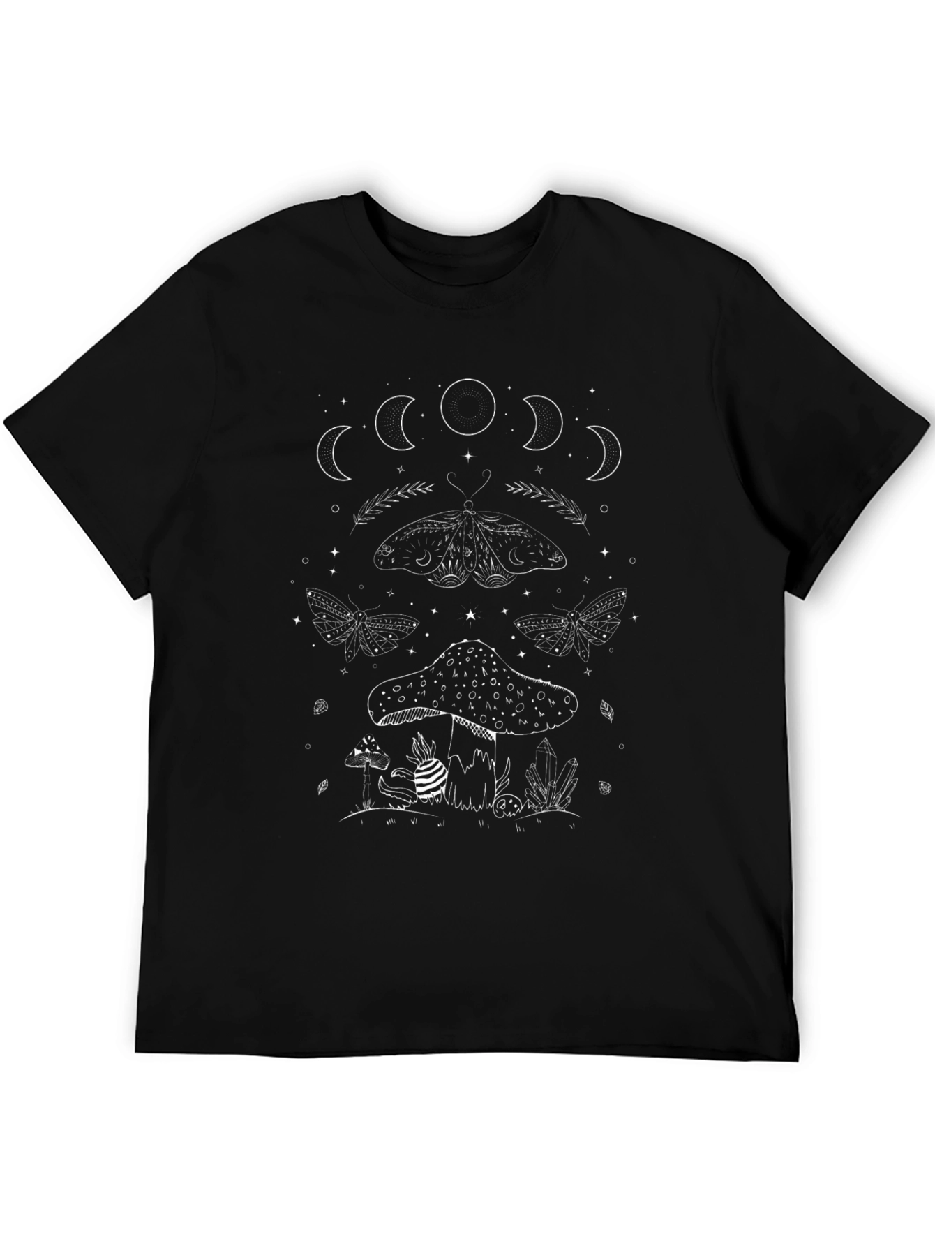Moth & Mushroom Moon Phases Graphic Tee