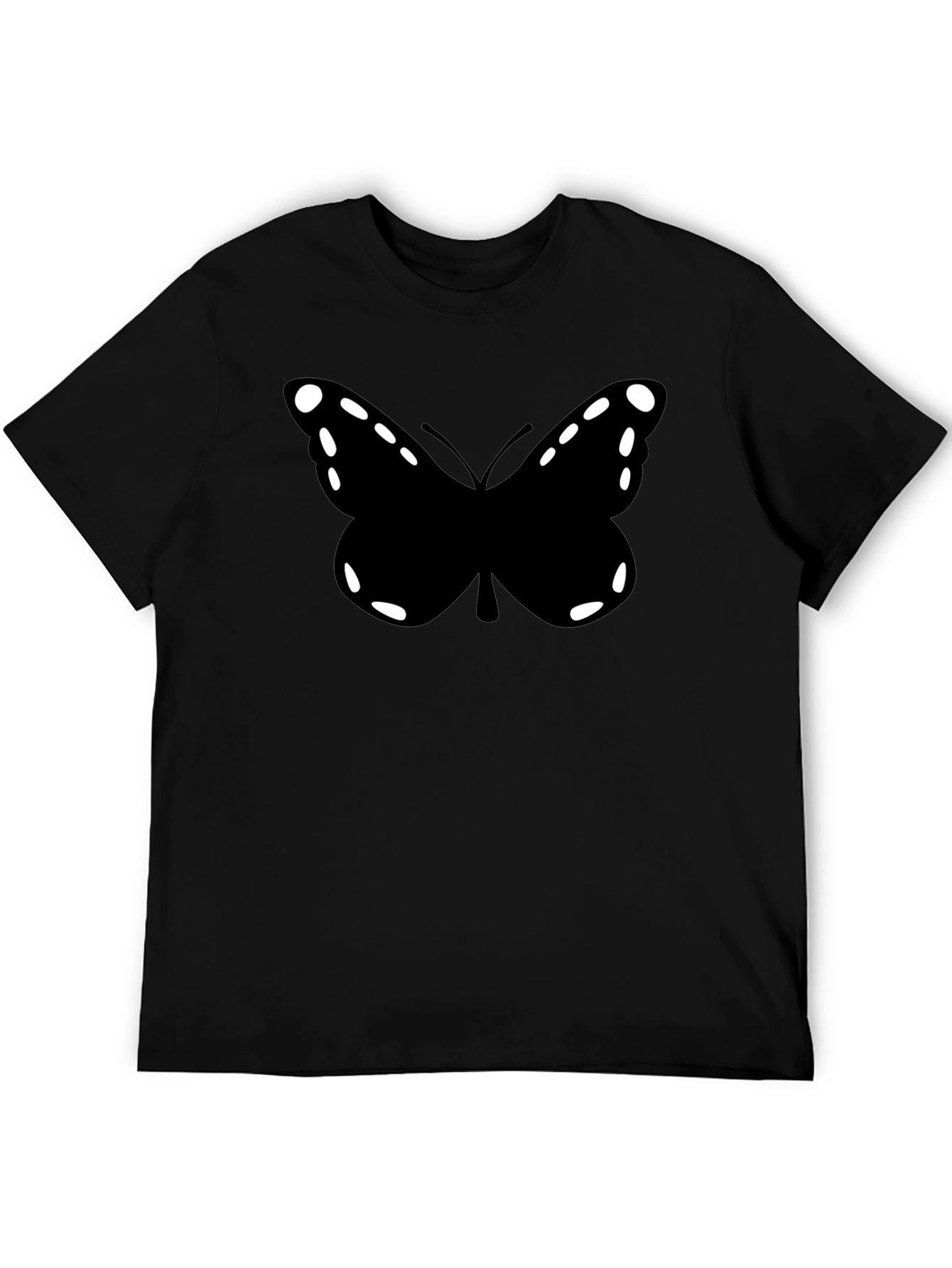 Butterfly Graphic Black Tee Shirt