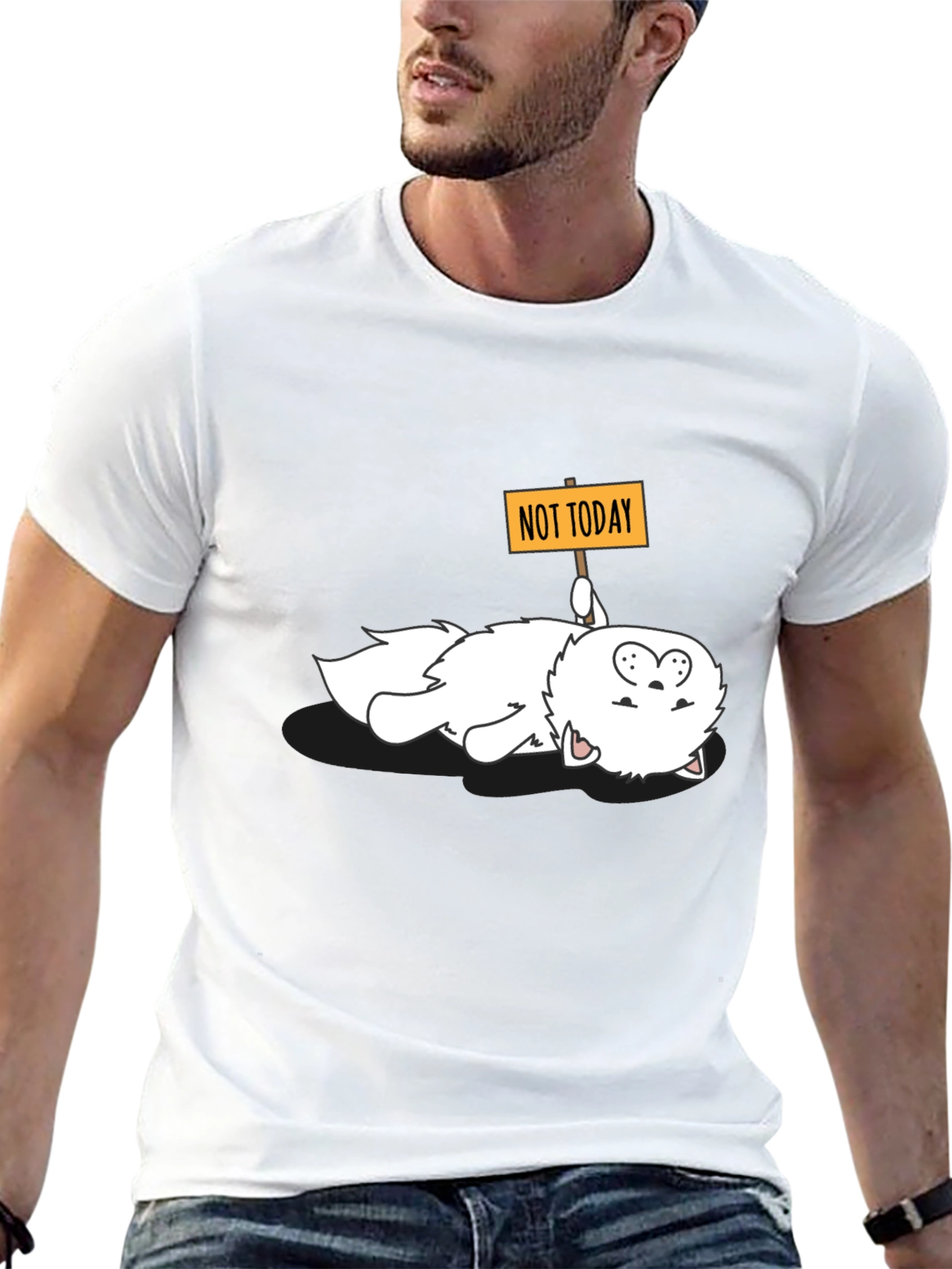 Funny Not Today Cat Graphic Tee